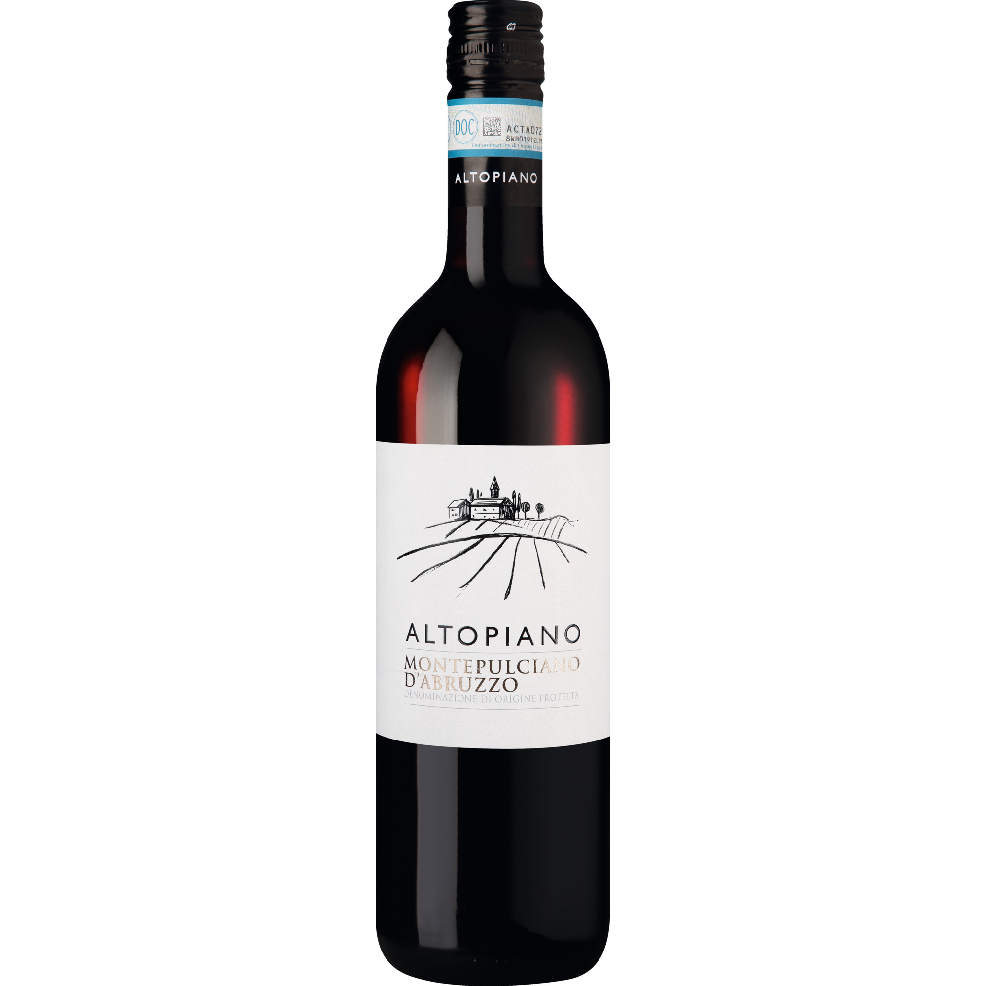 Altopiano Montepulciano, Montepulciano d'Abruzzo DOP, Abruzzen, 2023, Rotwein