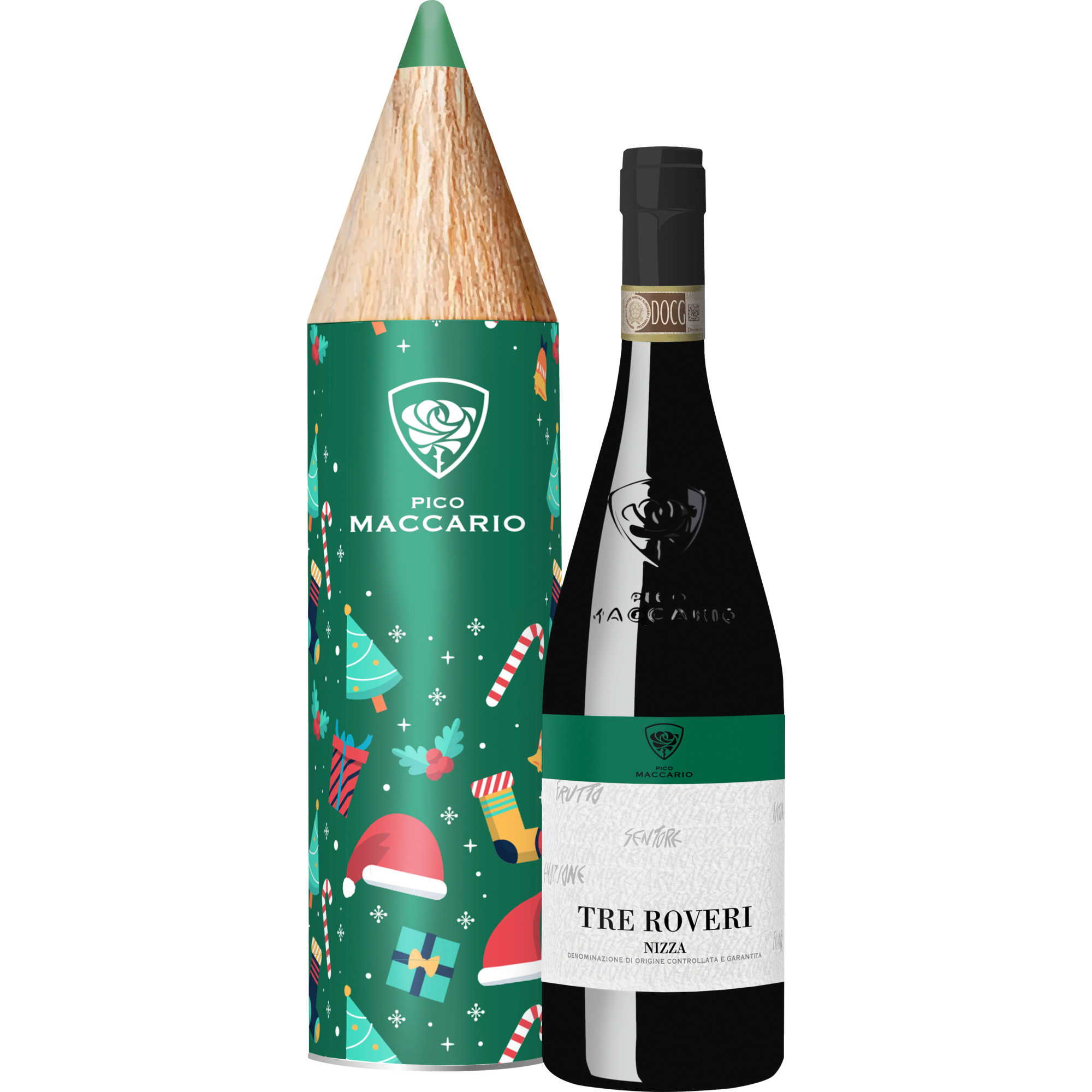 Pico Maccario Tre Roveri Barbera d'Asti, Barbera d'Asti Superiore DOCG, in Geschenkpackung, Piemont, 2020, Rotwein