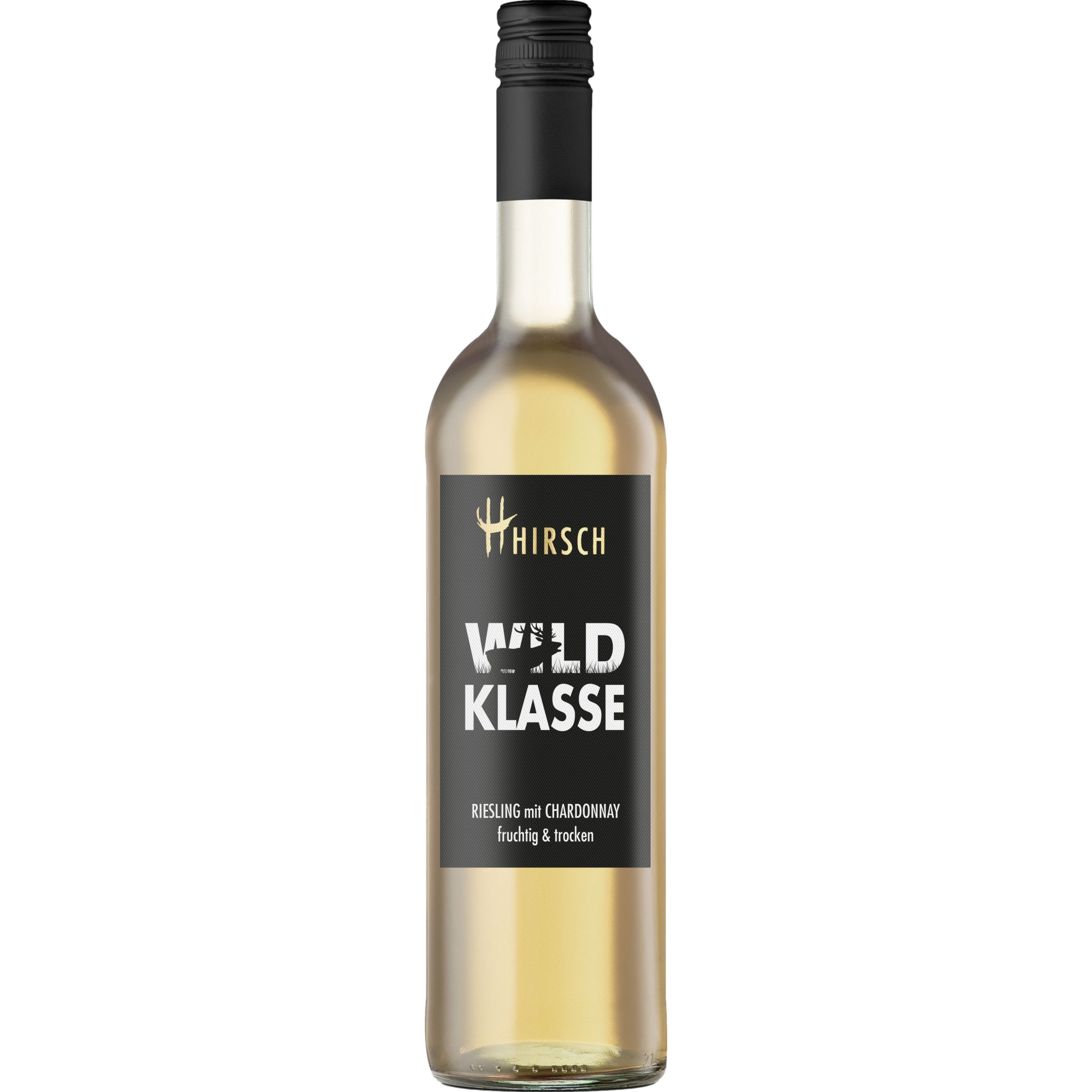 Hirsch Wildklasse Riesling Chardonnay, Trocken, Württemberg, Württemberg, 2023, Weißwein