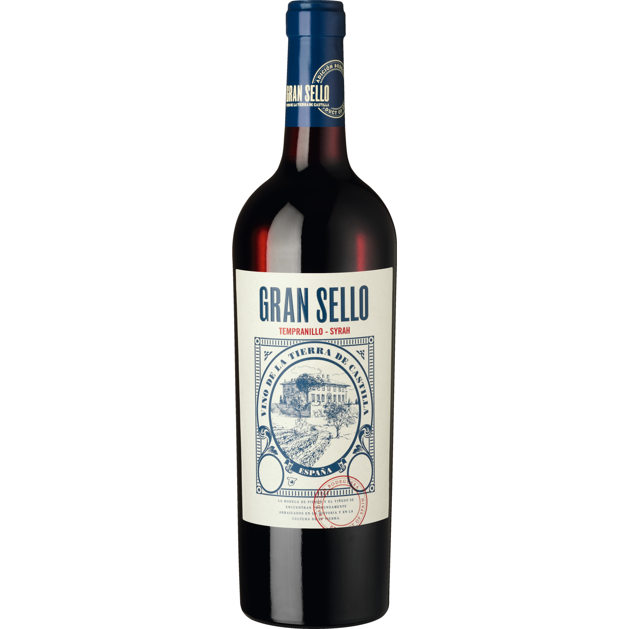 Gran Sello Tempranillo Syrah, Vino de la Tierra de Castilla, Kastilien - La Mancha, 2021, Rotwein