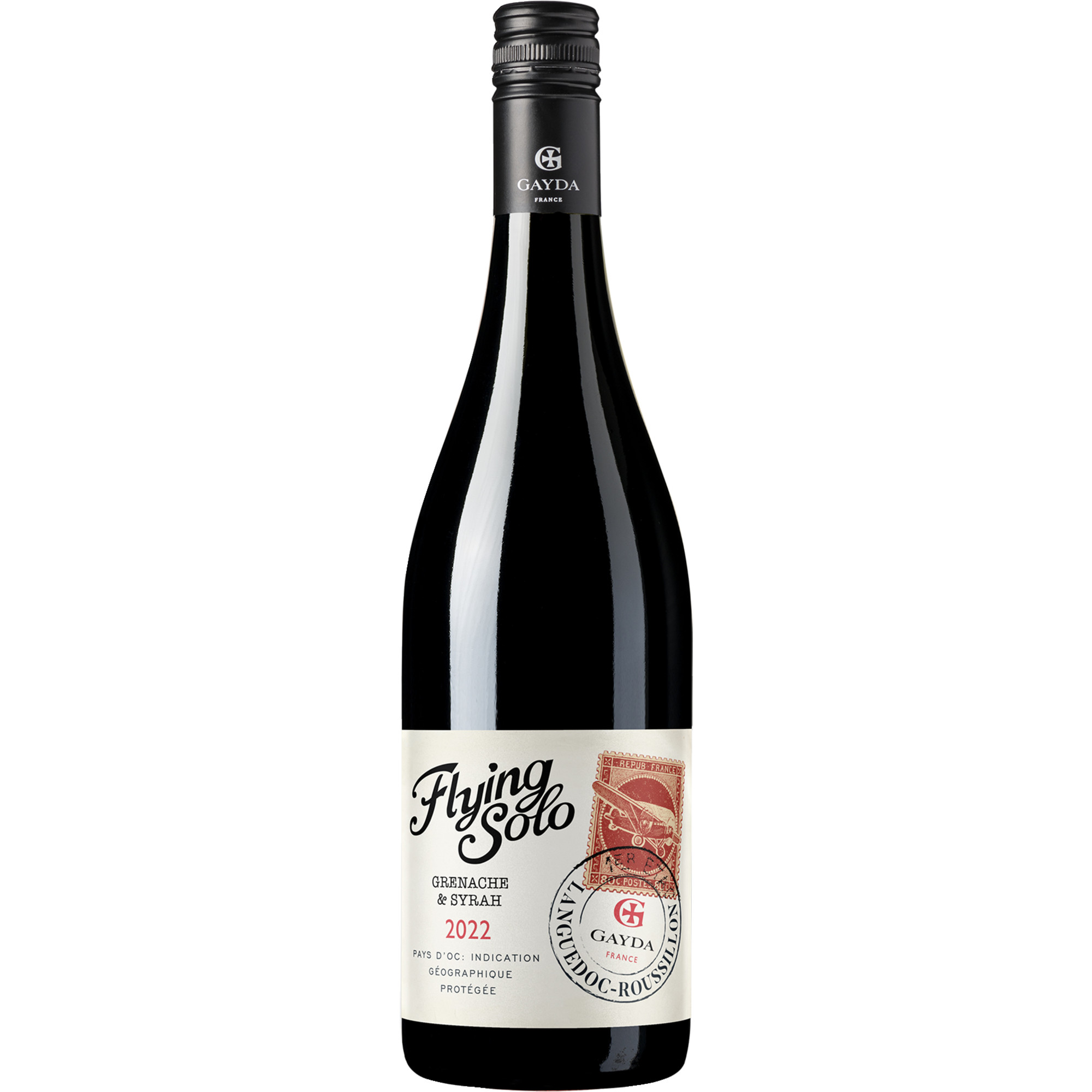 Domaine Gayda Flying Solo Rouge, Pays d'Oc IGP, Languedoc-Roussillon, 2022, Rotwein