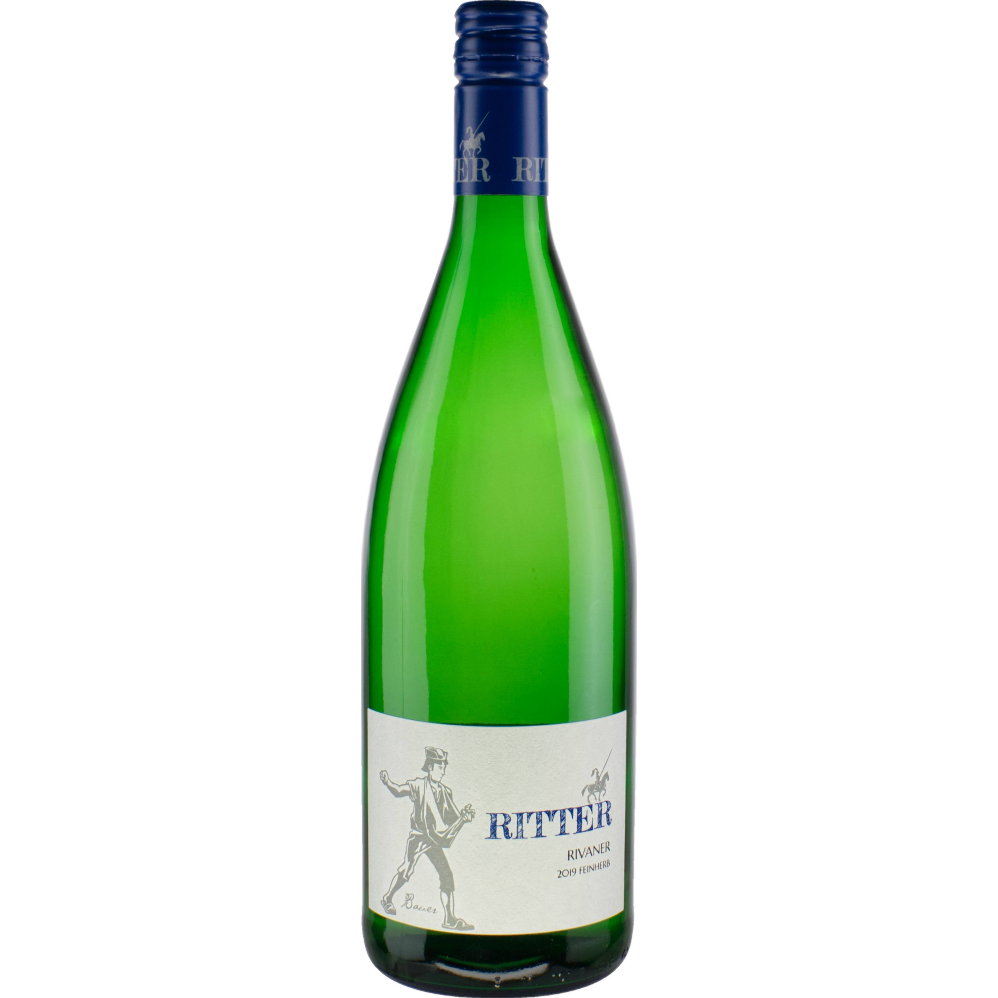 Ritter Rivaner QbA, Feinherb, Nahe, 1,0 Liter, Nahe, 2023, Weißwein - Weißwein