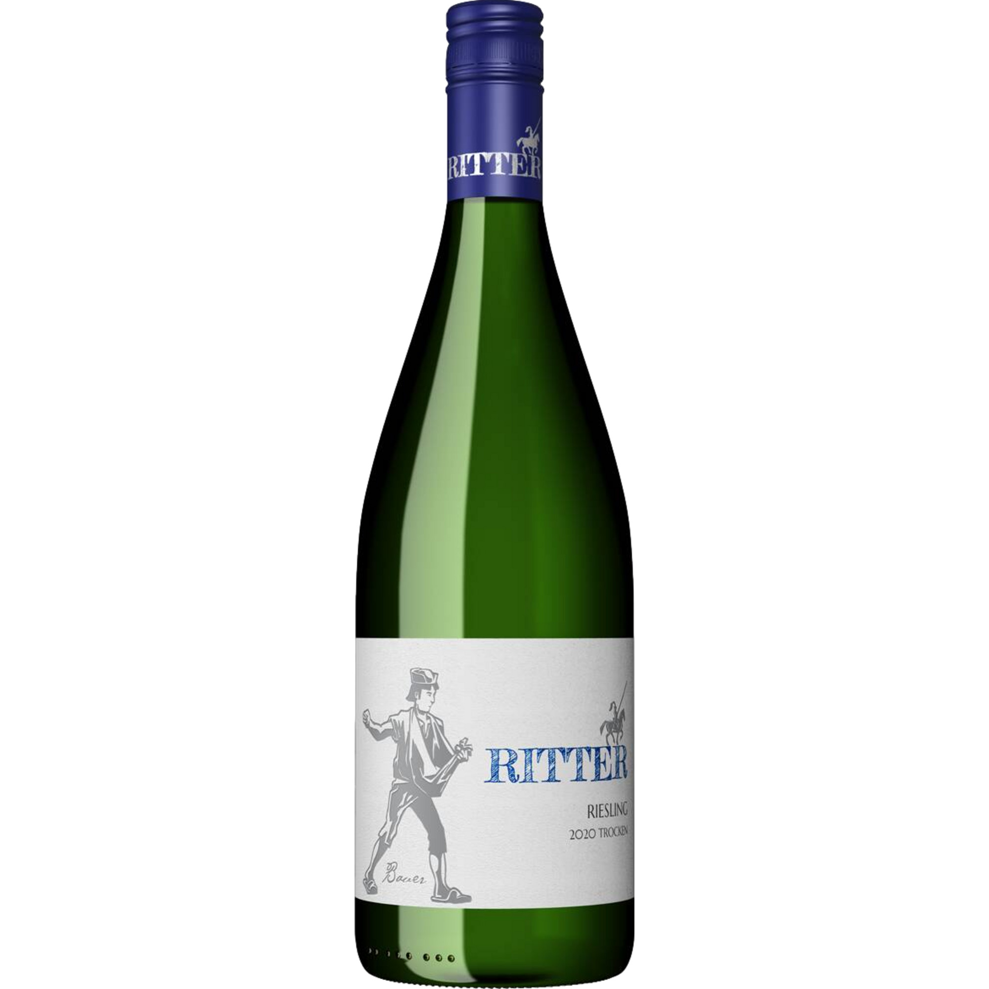 Ritter Riesling QbA, Trocken, Nahe, 1,0 Liter, Nahe, 2023, Weißwein