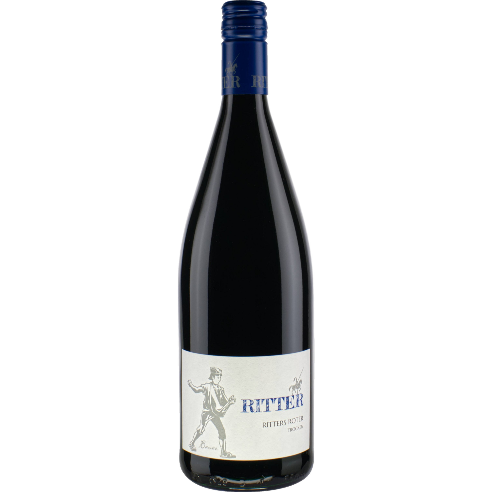 Ritters Roter, Trocken, Deutscher Wein, 1,0 Liter, Deutscher Tafelwein, Rotwein