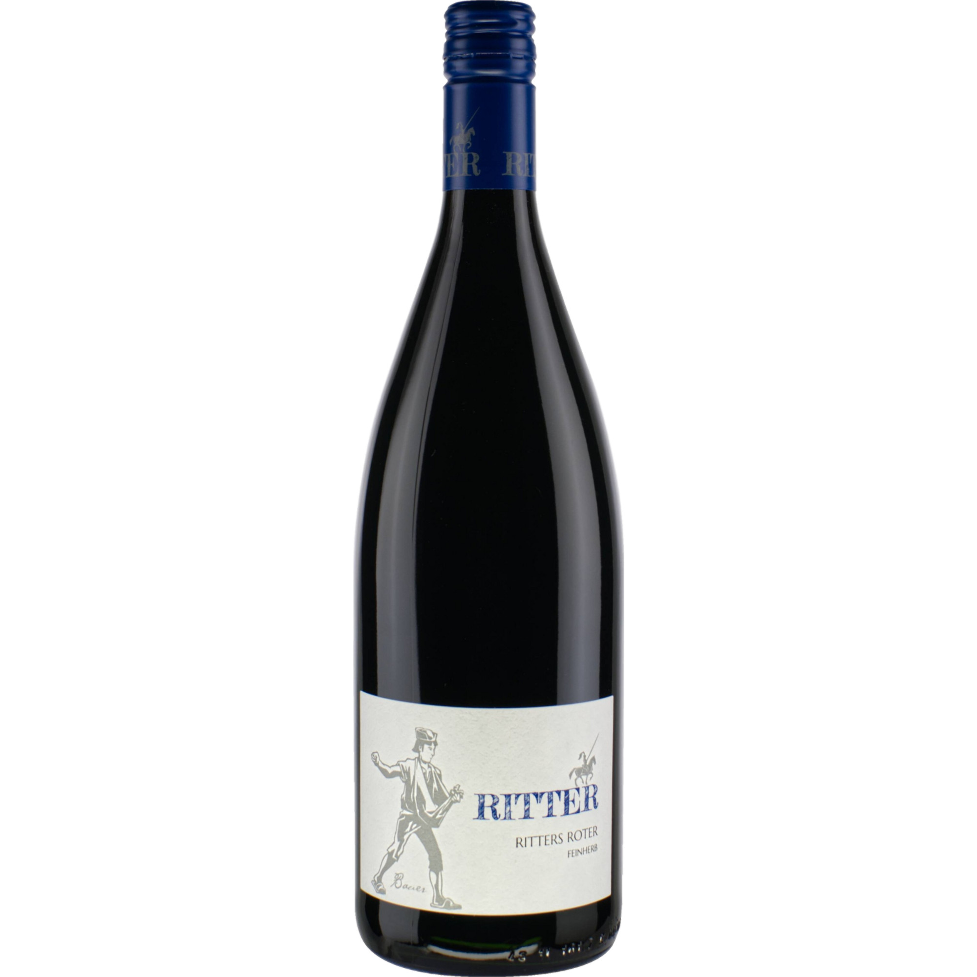 Ritters Roter, Feinherb, Deutscher Wein, 1,0 Liter, Deutscher Tafelwein, Rotwein