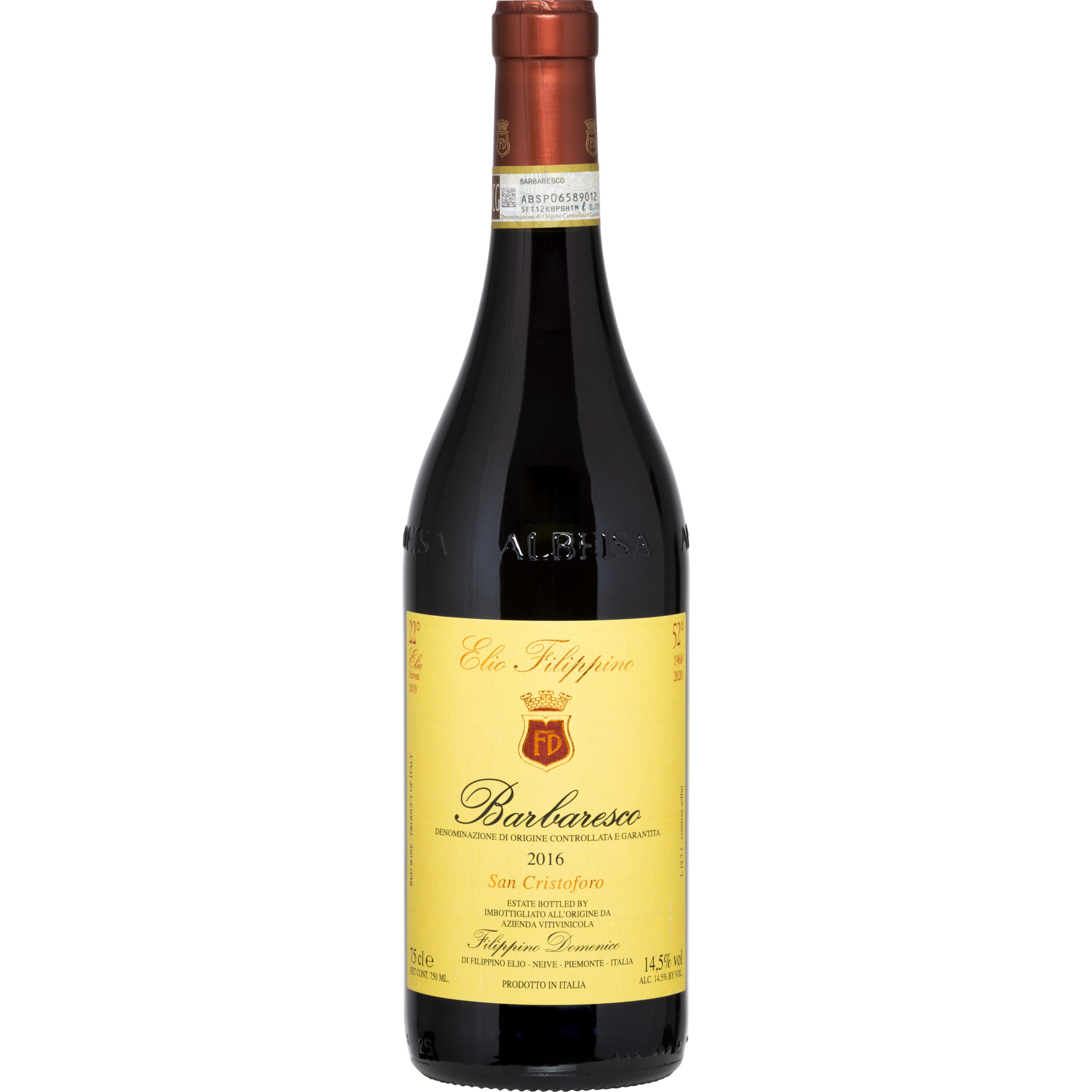 Elio Filippino Barbaresco San Cristoforo, Barbaresco DOCG, Piemont, 2018, Rotwein