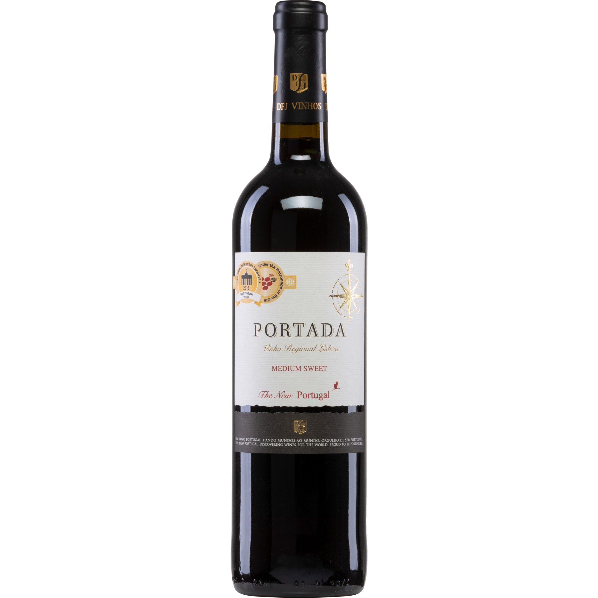 Image of DFJ Vinhos Portada Tinto Medium Sweet, Vinho Regional Lisboa, Lisboa, 2021, Rotwein