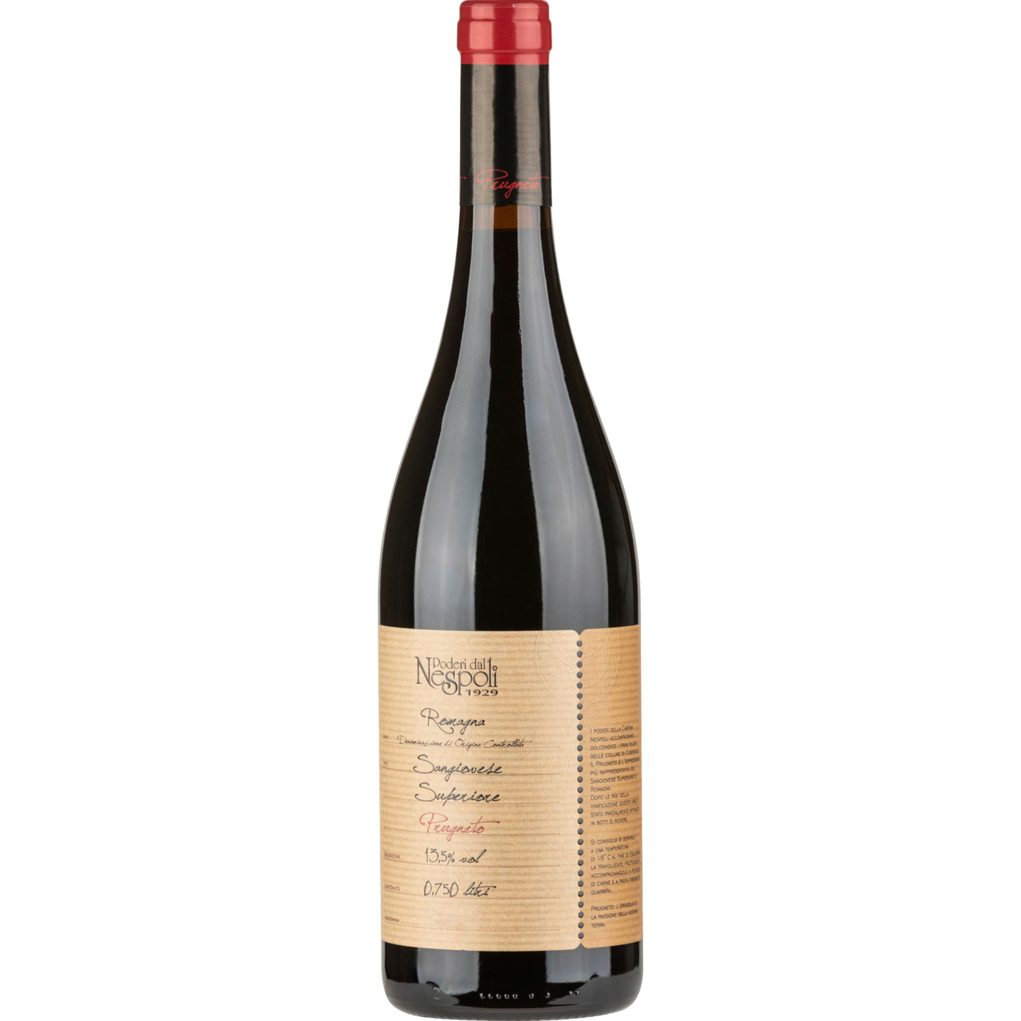 Poderi dal Nespoli Prugneto Sangiovese, Romagna DOC, Emilia Romagna, 2021, Rotwein