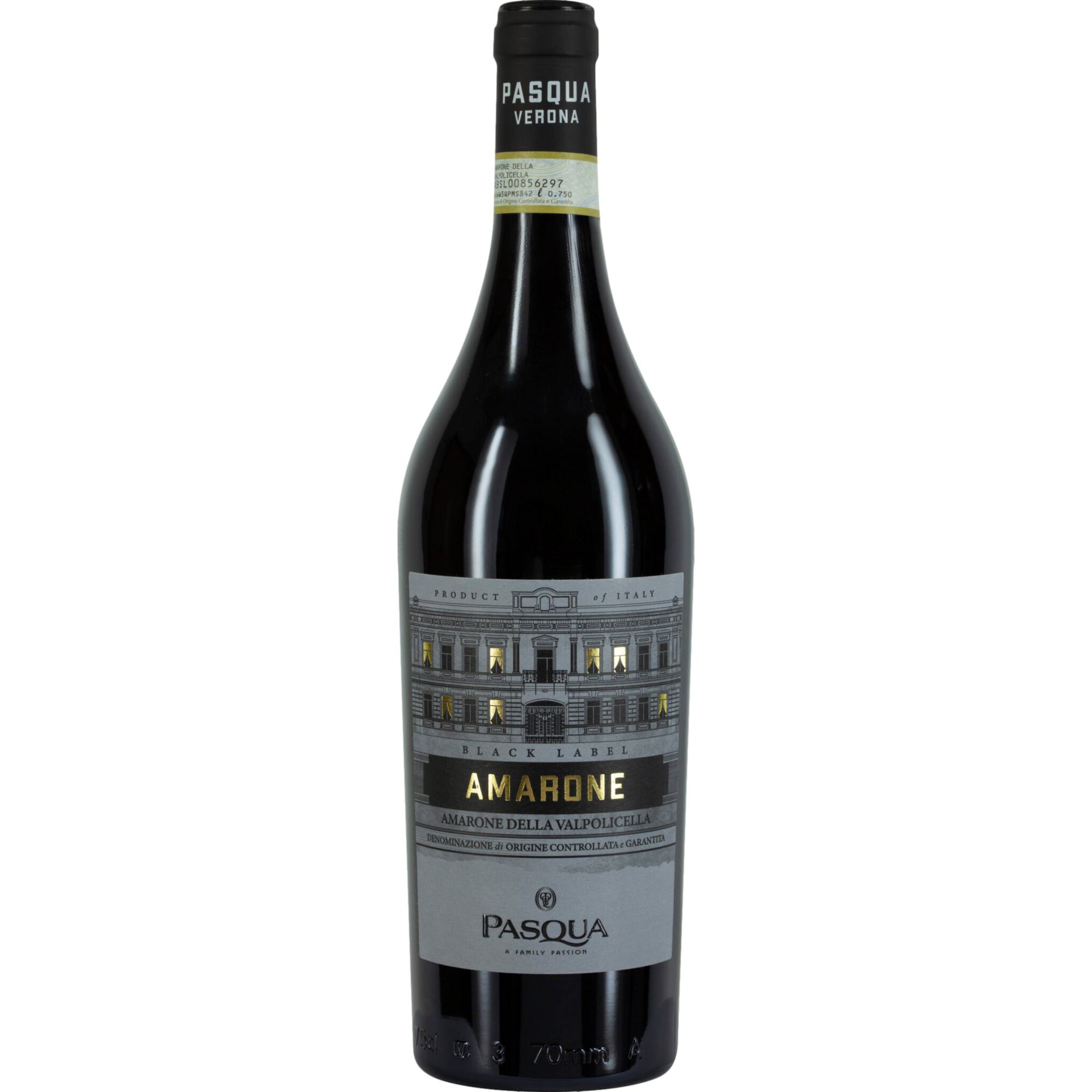 Pasqua Black Label Amarone, Amarone della Valpolicella DOCG, Venetien, 2019, Rotwein