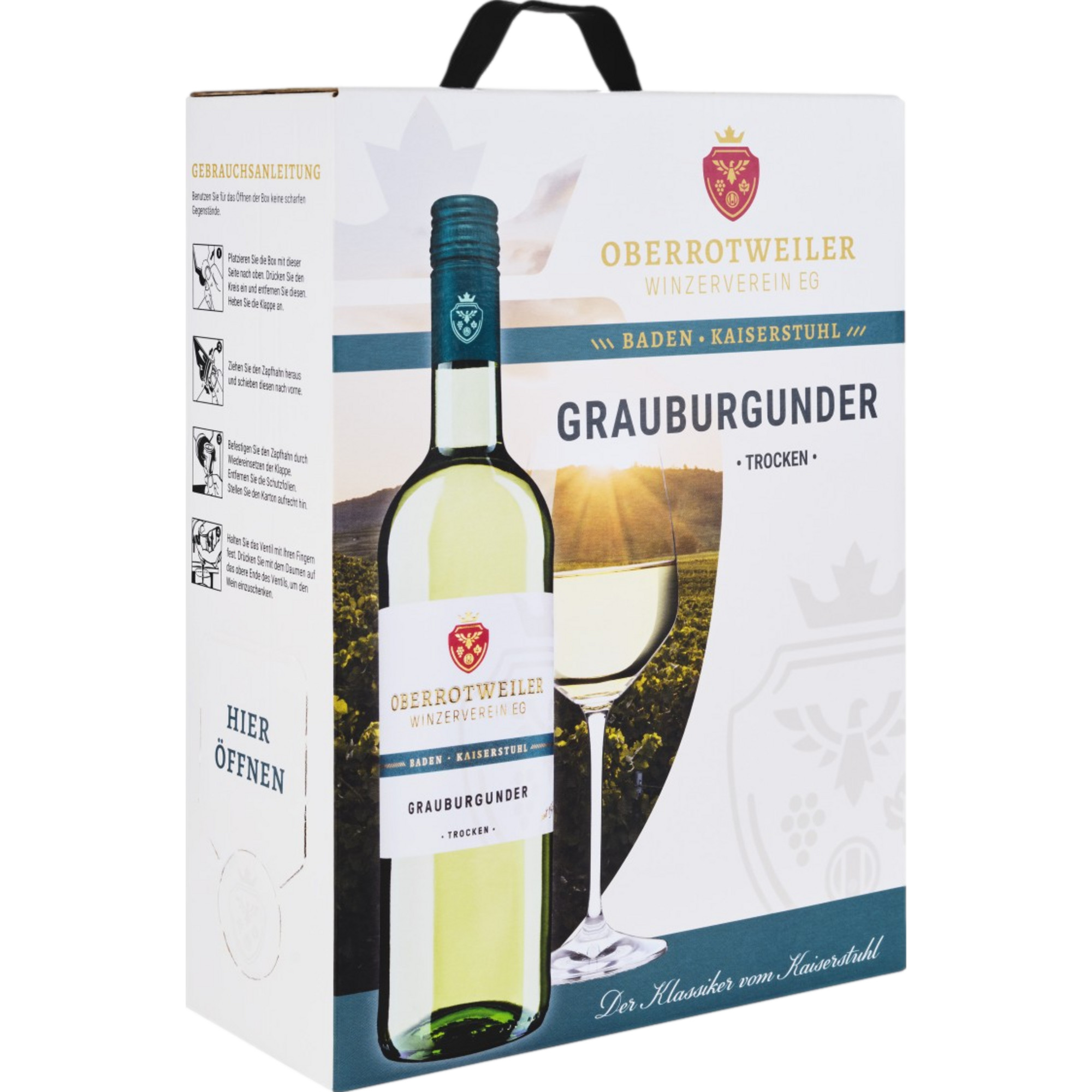 Oberrotweiler Grauburgunder QbA, Trocken, Baden, Baden, 2023, Weißwein