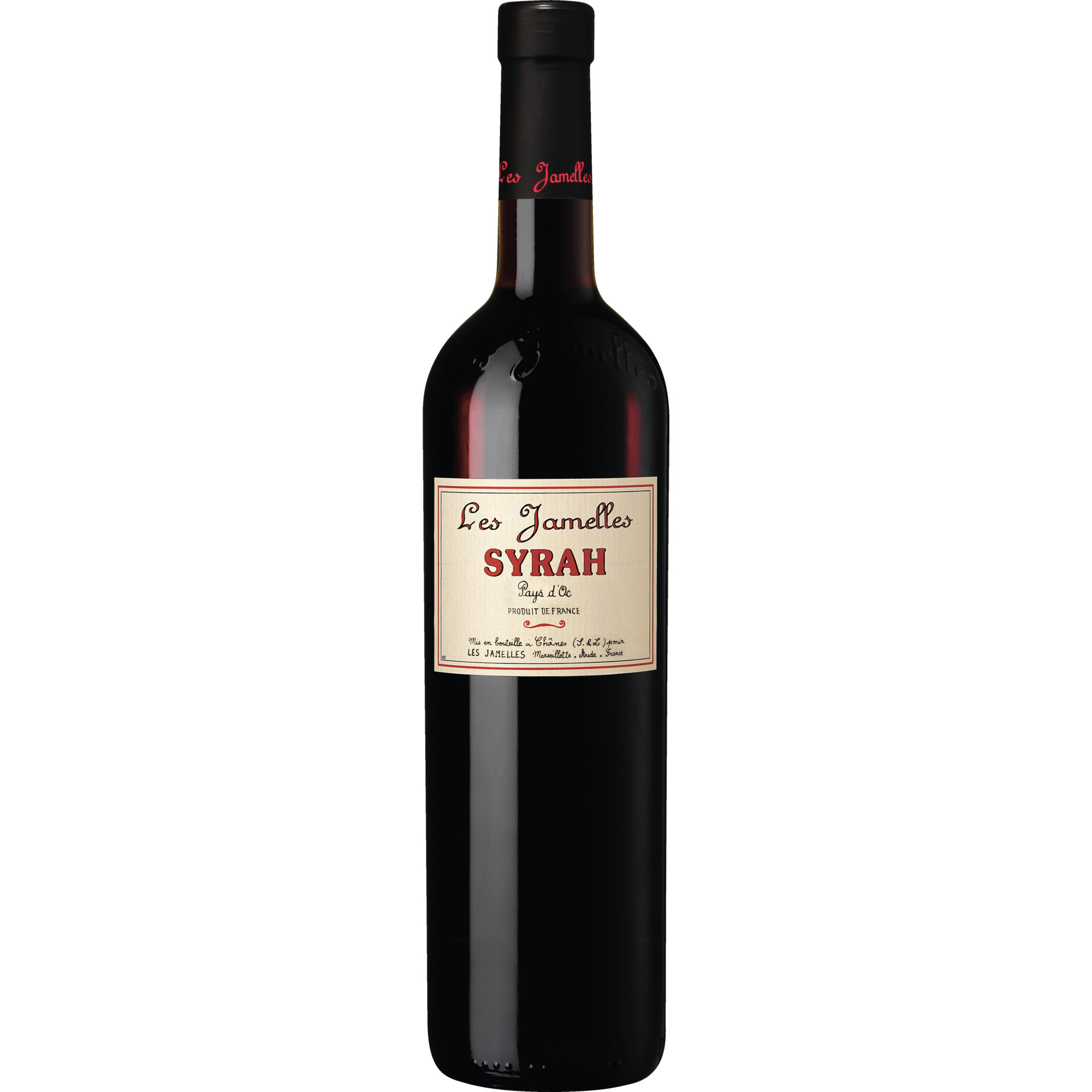 Les Jamelles Syrah, Pays d%27Oc IGP, Languedoc-Roussillon, 2022, Rotwein - Rotwein