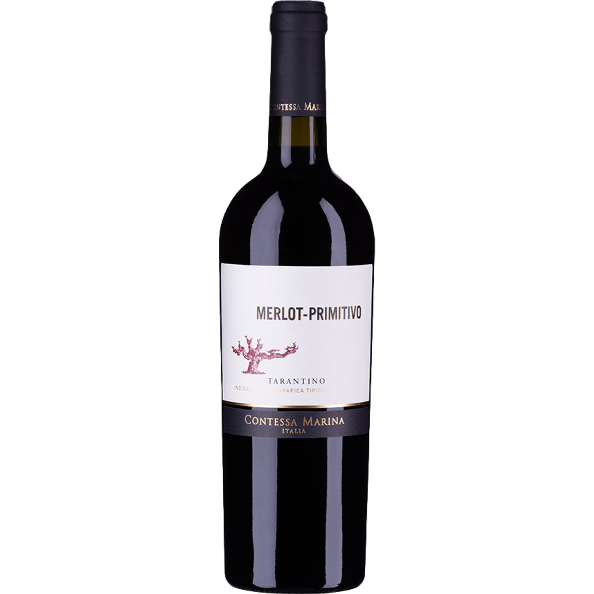 Contessa Marina Merlot Primitivo, Tarantino IGP, Apulien, 2022, Rotwein - Rotwein