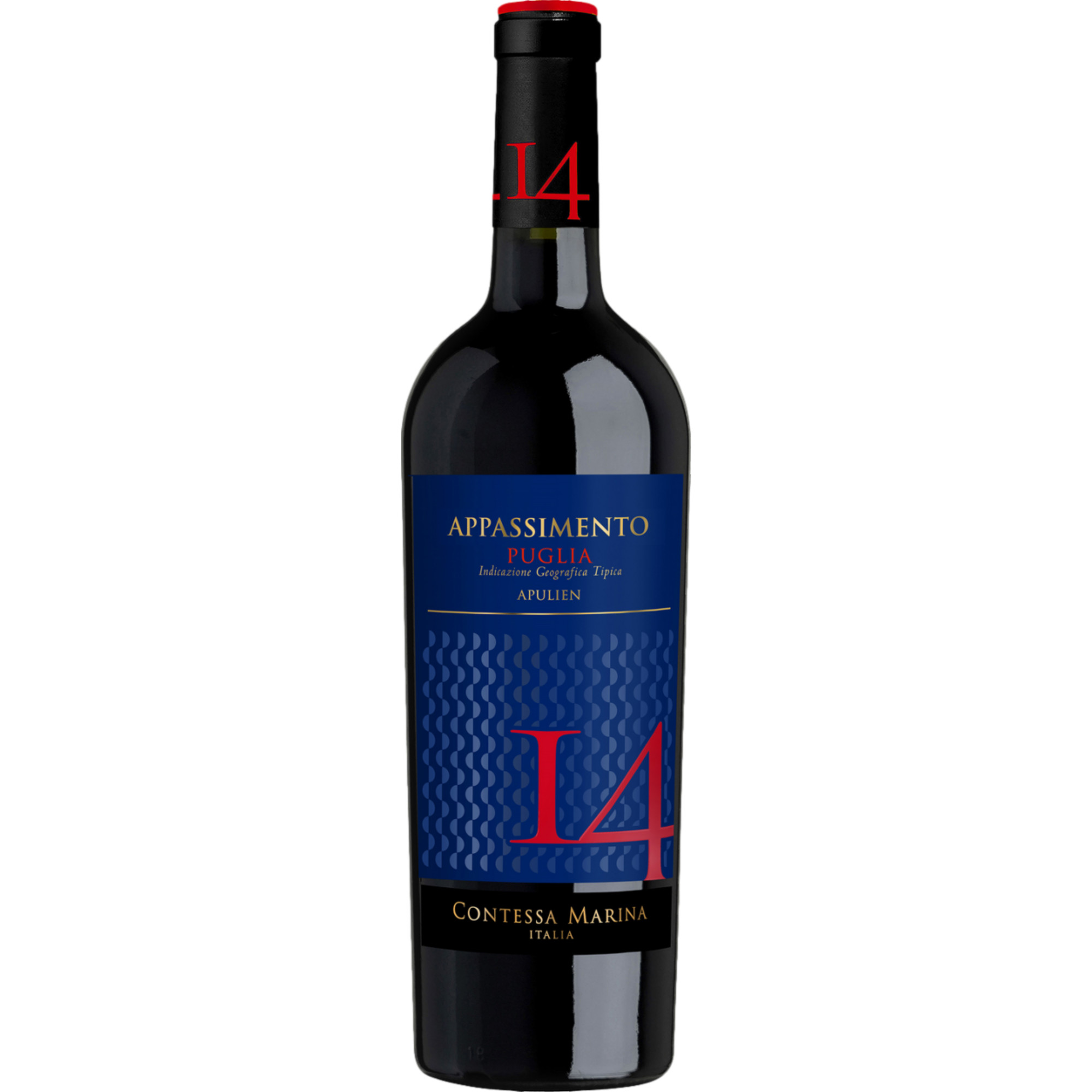 Contessa Marina 14 Appassimento, Puglia IGP, Apulien, 2021, Rotwein - Rotwein