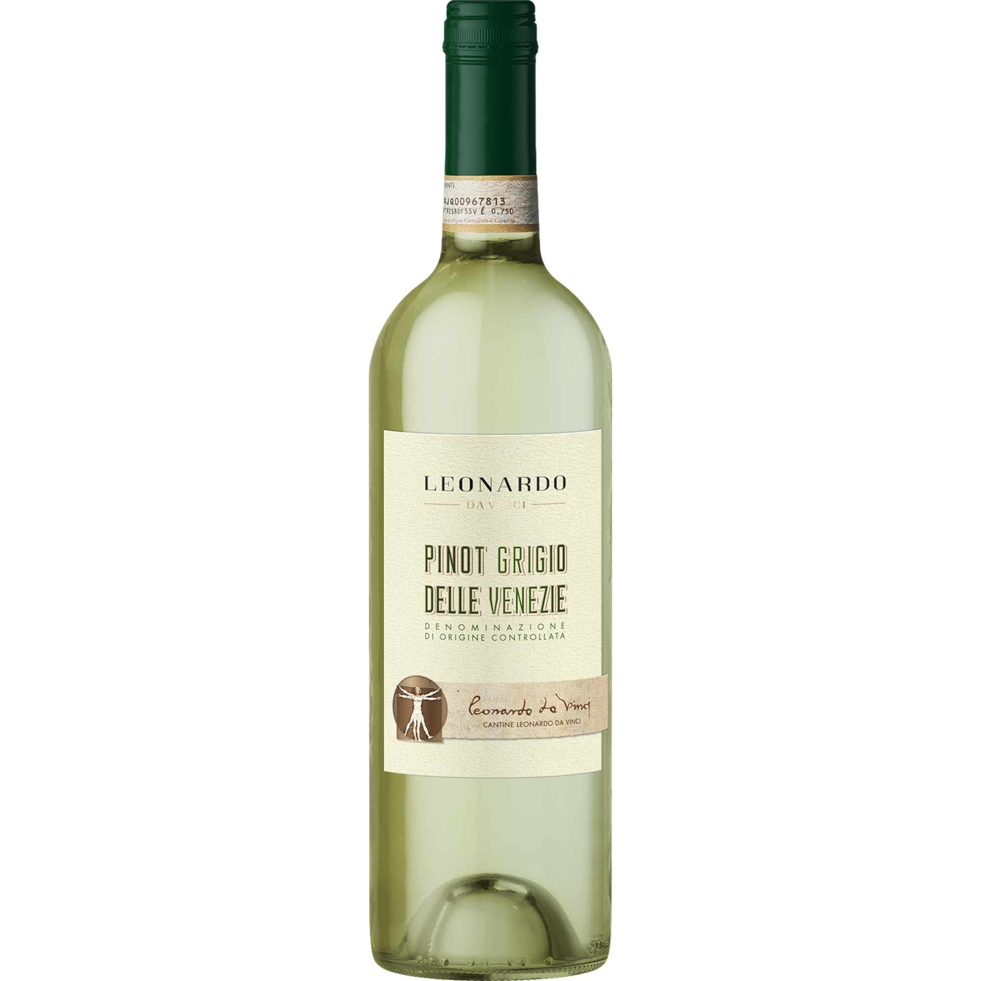 Leonardo da Vinci Pinot Grigio delle Venezie DOC 2, Venetien, 2023, Weißwein