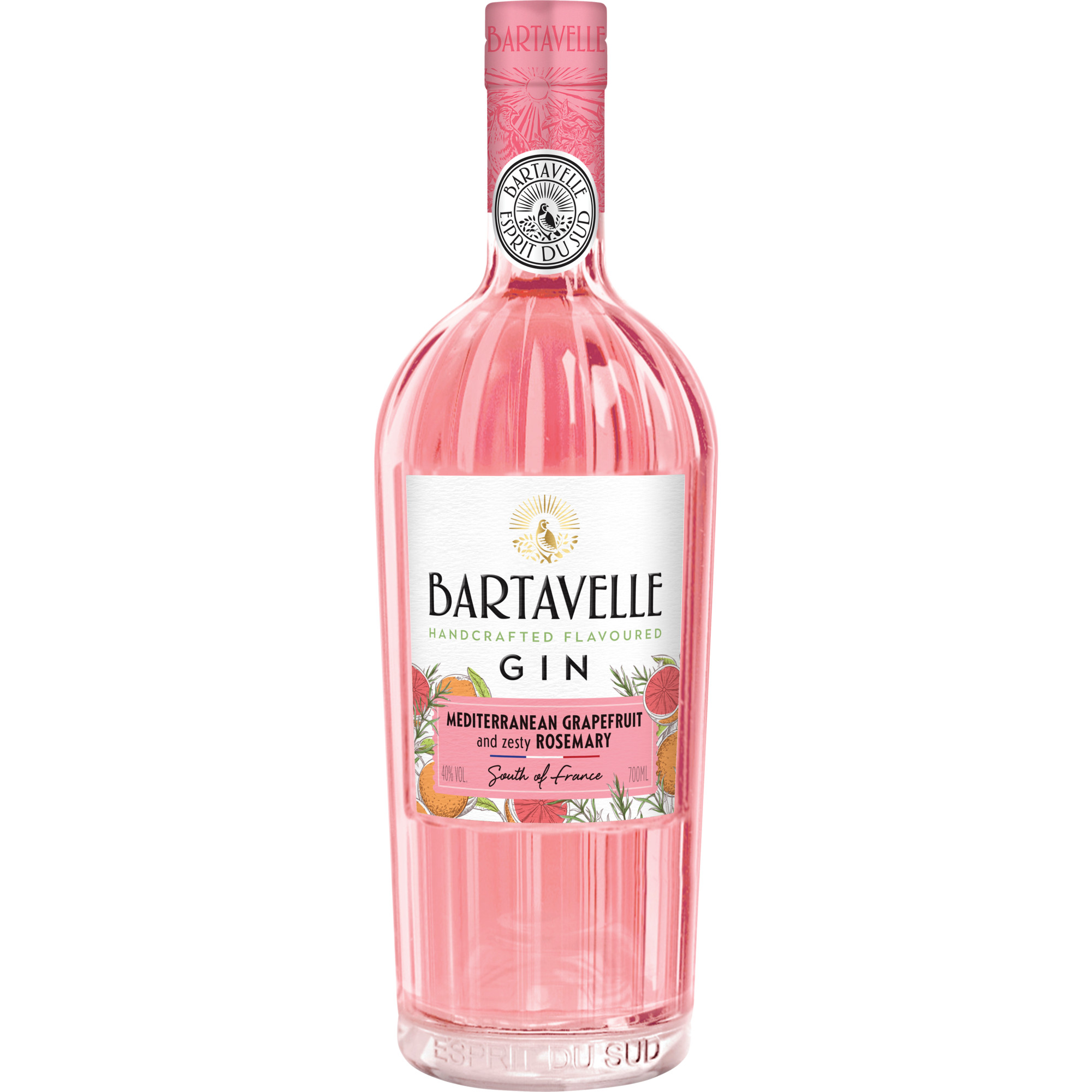 Bartavelle Gin Grapefruit & Rosemary, Provence, 0,7 L, 40% Vol., Provence, Spirituosen