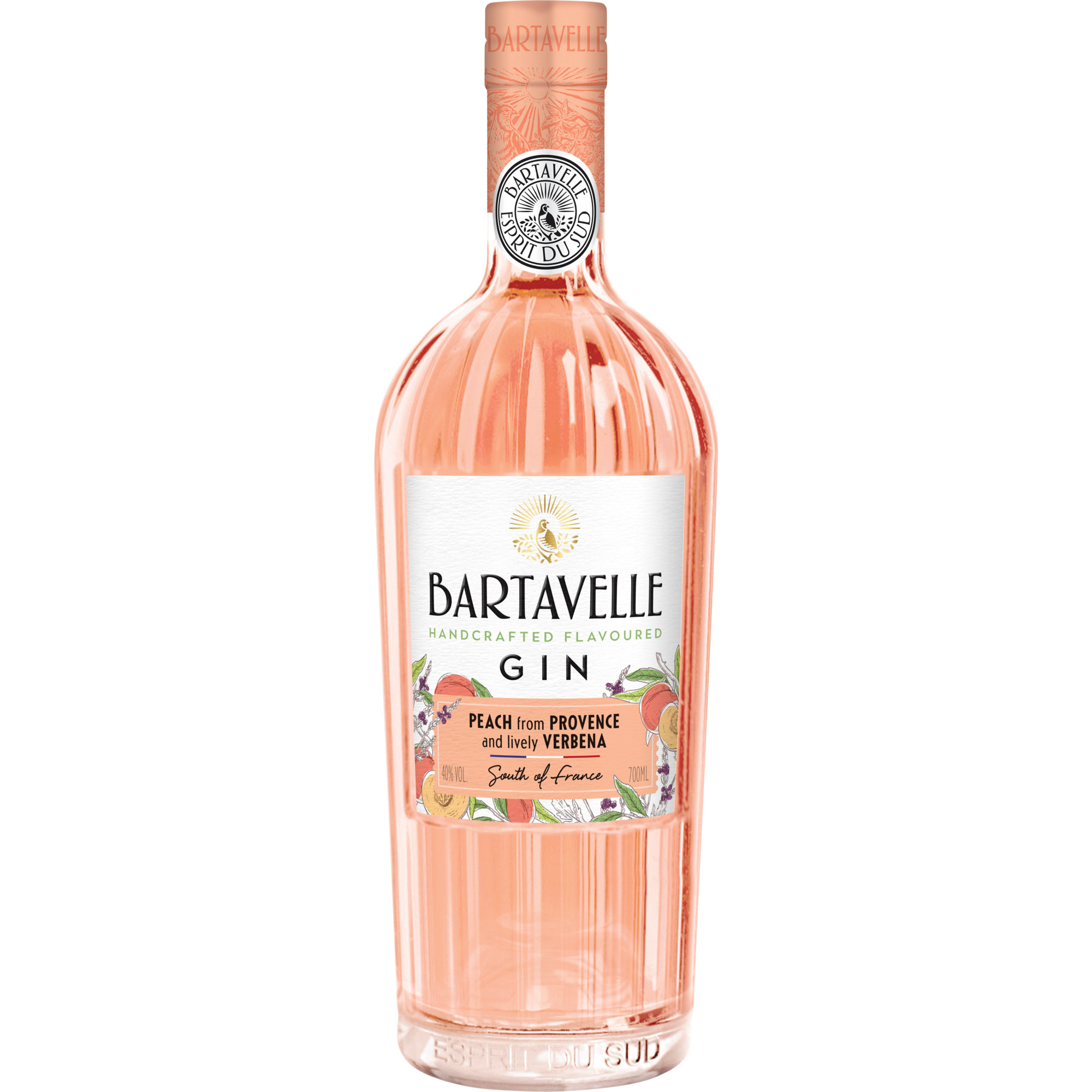 Bartavelle Gin Peach & Verbena, Provence, 0,7 L, 40% Vol., Provence, Spirituosen