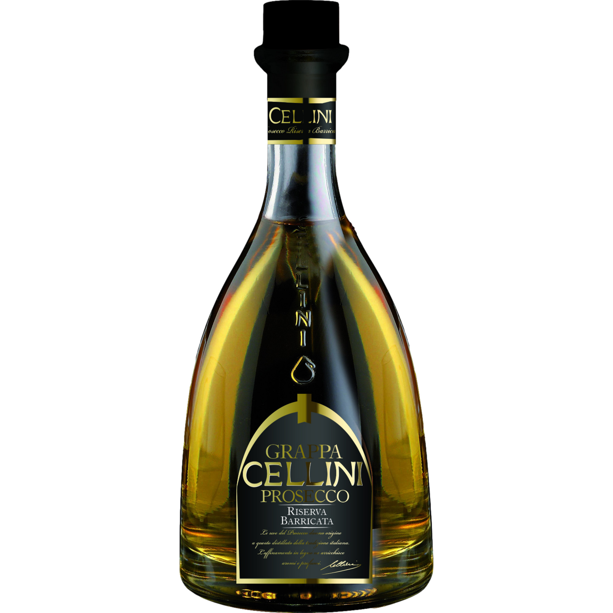 Bottega Grappa Barricata Prosecco Risverva, Italien, 0,5 L, 38% Vol., Venetien, Spirituosen