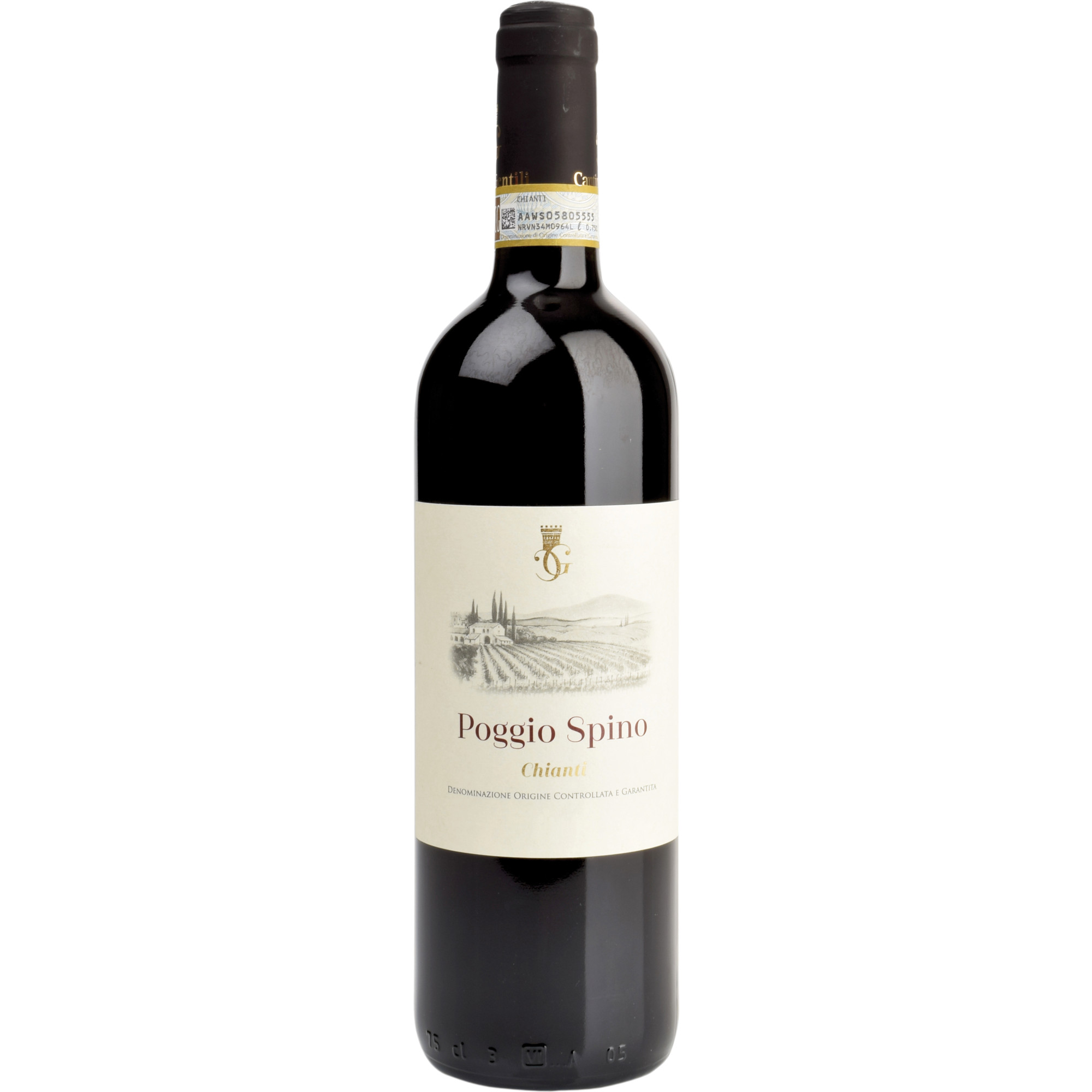 Cantina Gentili Poggio Spino Chianti, Chianti DOCG, Toskana, 2022, Rotwein - Rotwein