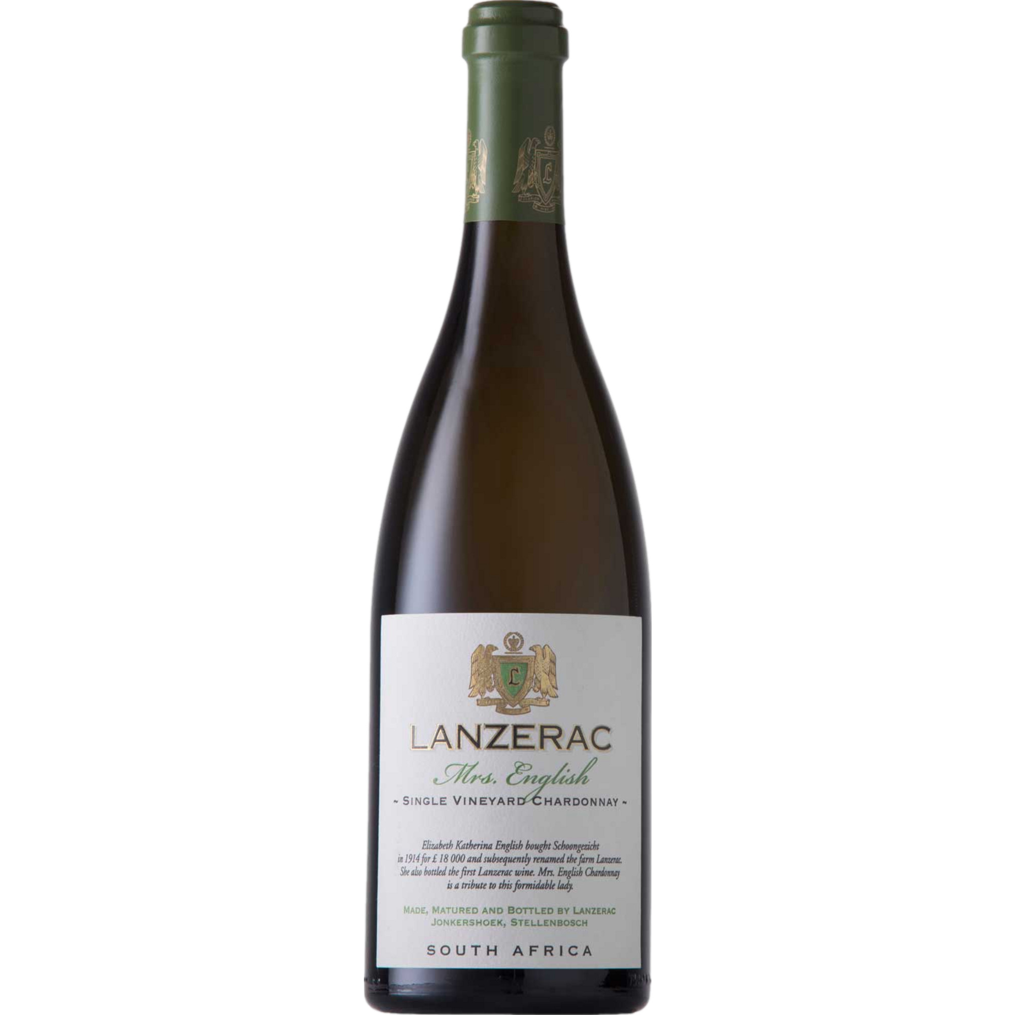 Lanzerac Mrs. English Chardonnay Single Vineyard, WO Stellenbosch, Western Cape, 2022, Weißwein - Weißwein