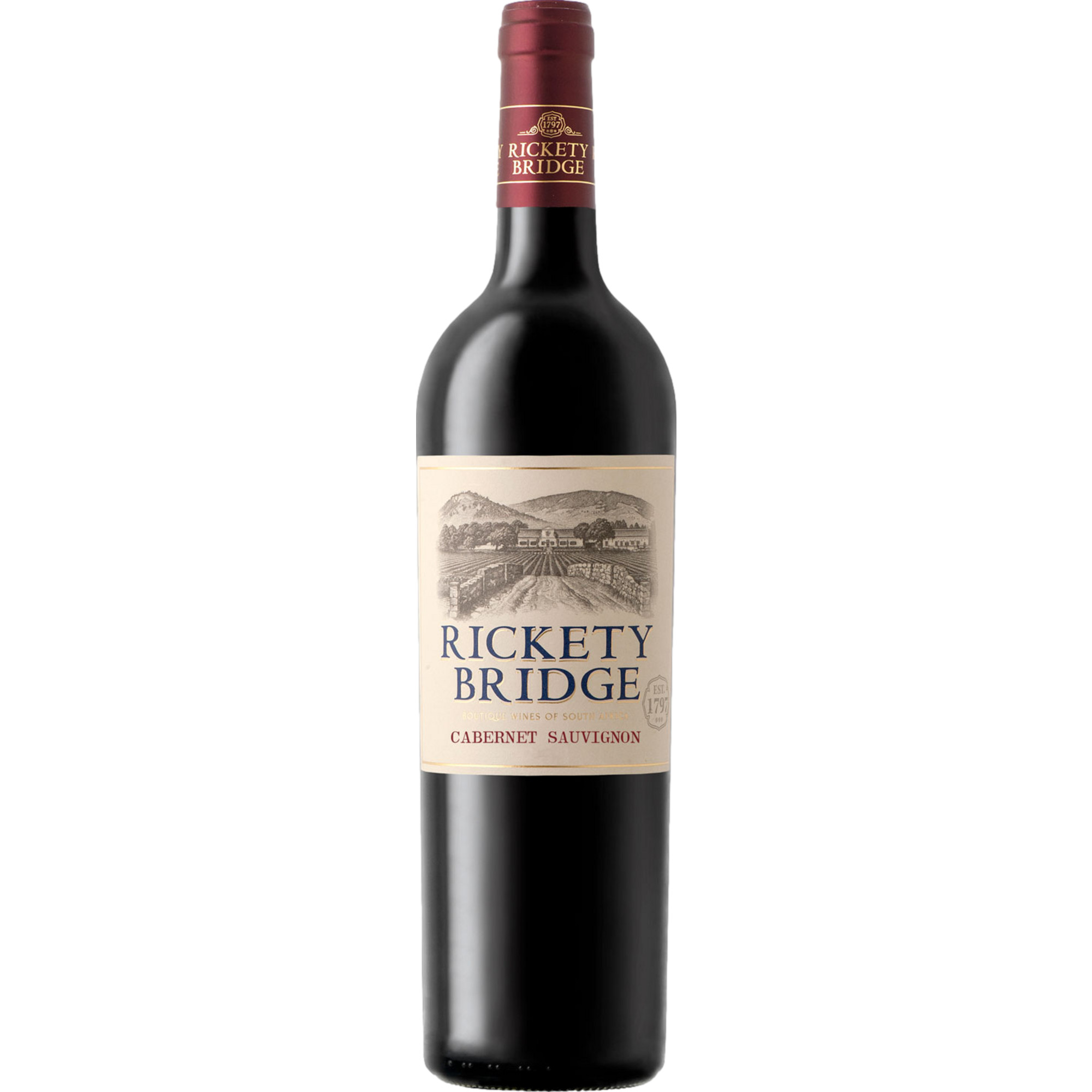 Rickety Bridge Cabernet Sauvignon, WO Franschhoek, Western Cape, 2021, Rotwein - Rotwein