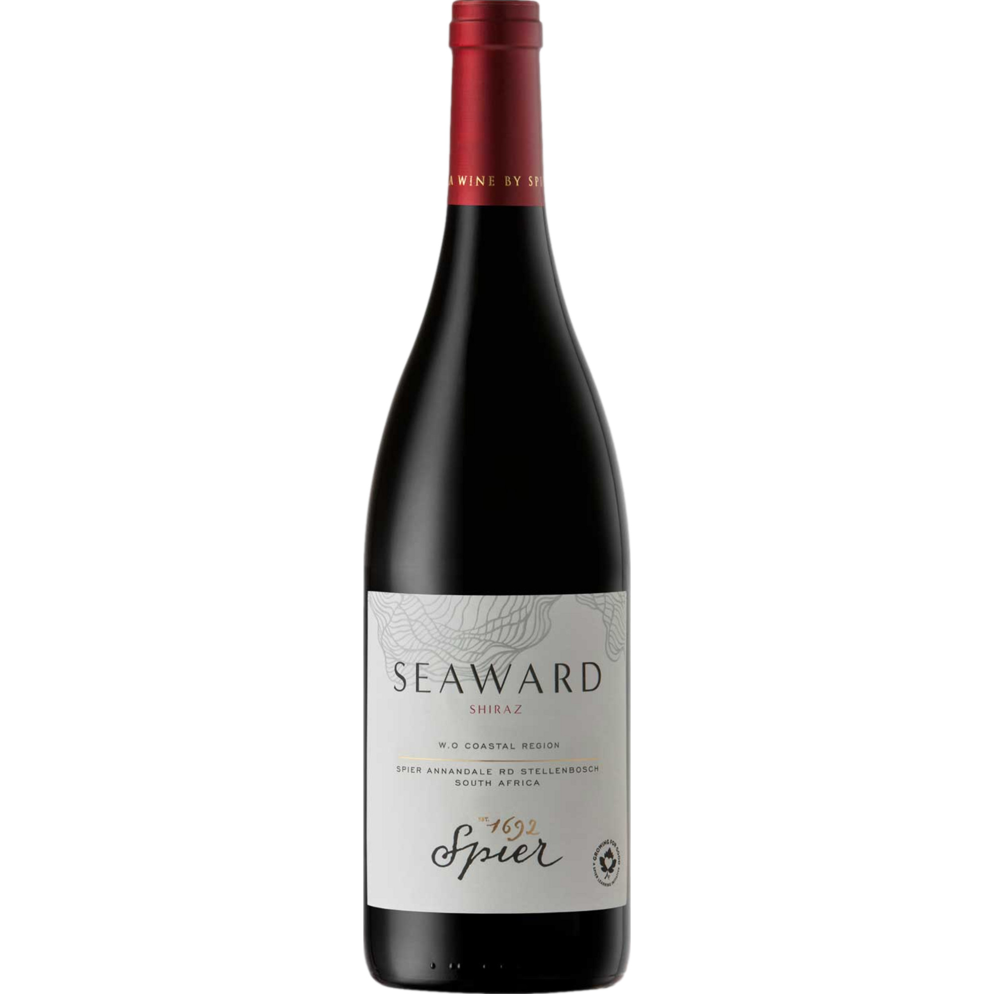 Spier Seaward Shiraz, WO Coastal Region, Western Cape, 2021, Rotwein - Rotwein