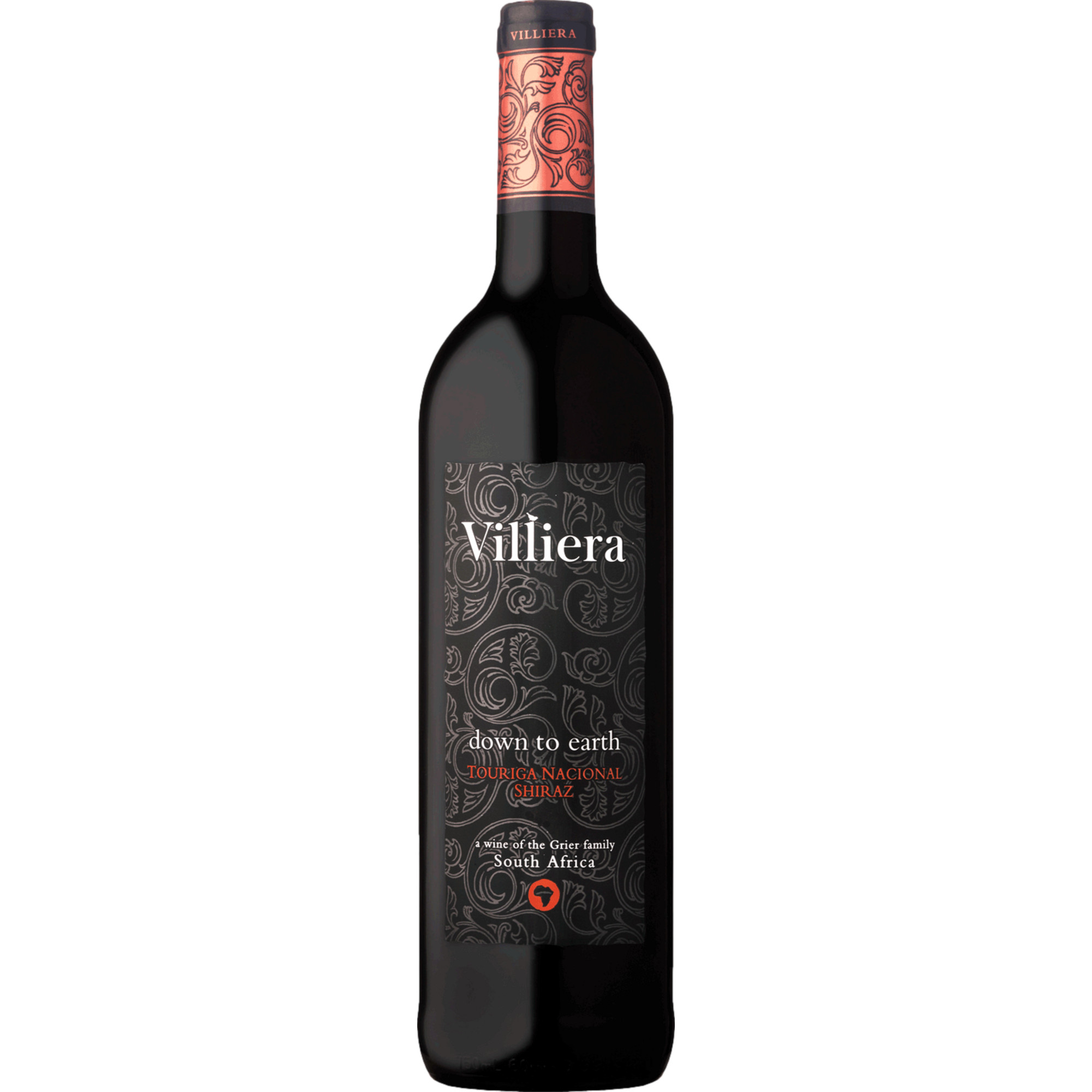Villiera Down to Earth Red, WO Stellenbosch, Western Cape, 2021, Rotwein