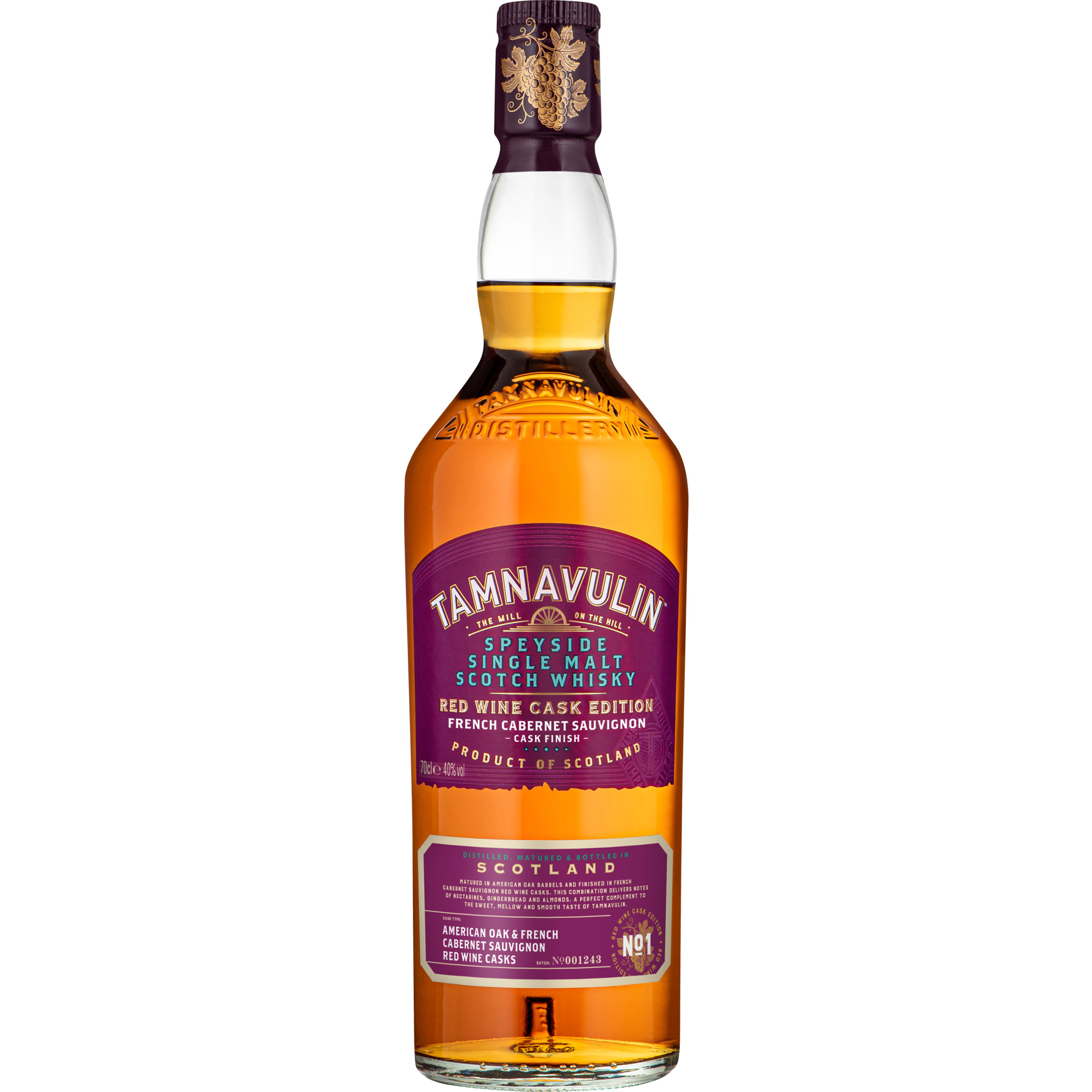 Image of French Cabernet Sauvignon Speyside Single Malt, Scotch Whisky, 0,7 L, 40% Vol., Spirituosen