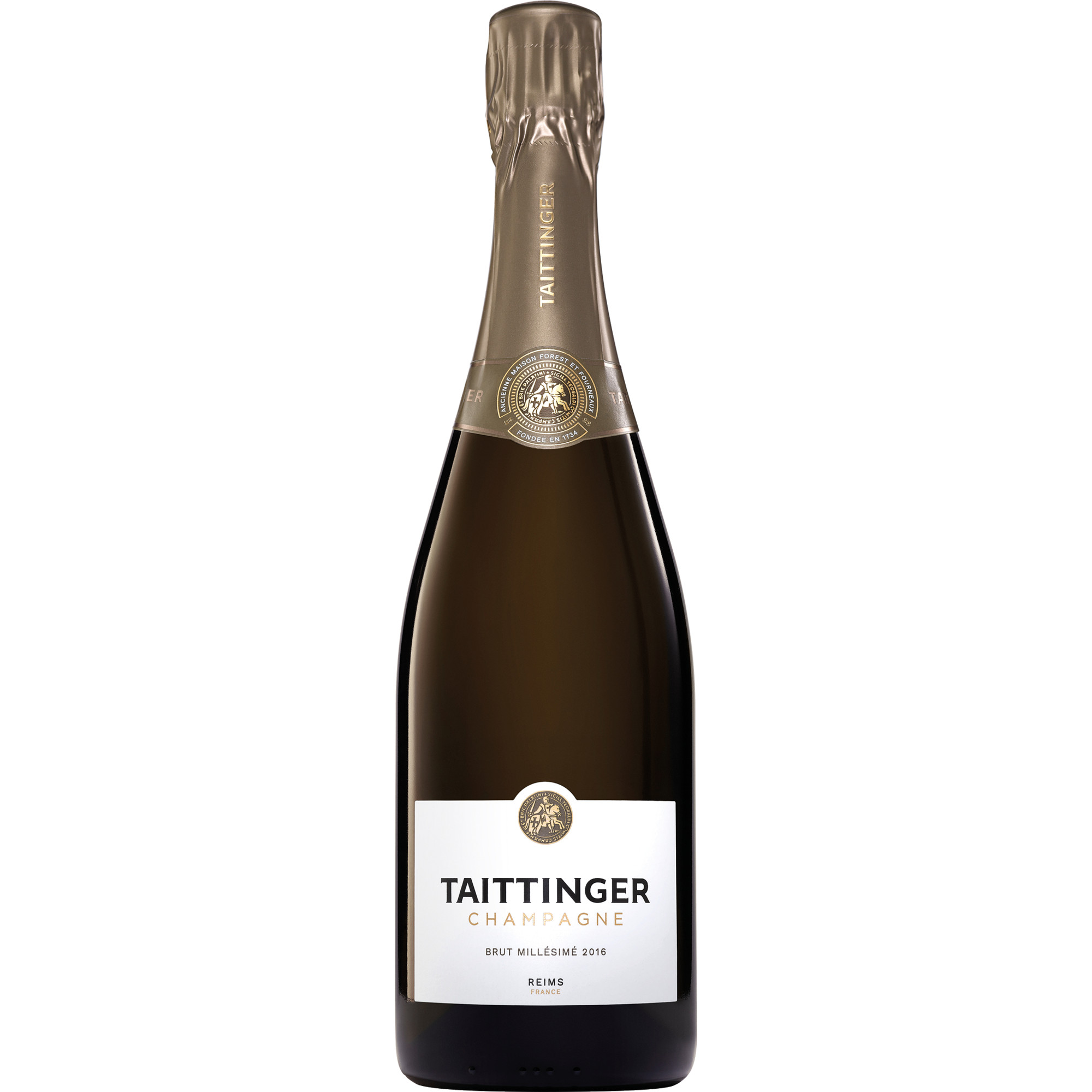 Image of Champagne Taittinger Millésime, Brut, Champagne AC, Geschenkverpackung, Champagne, 2016, Schaumwein