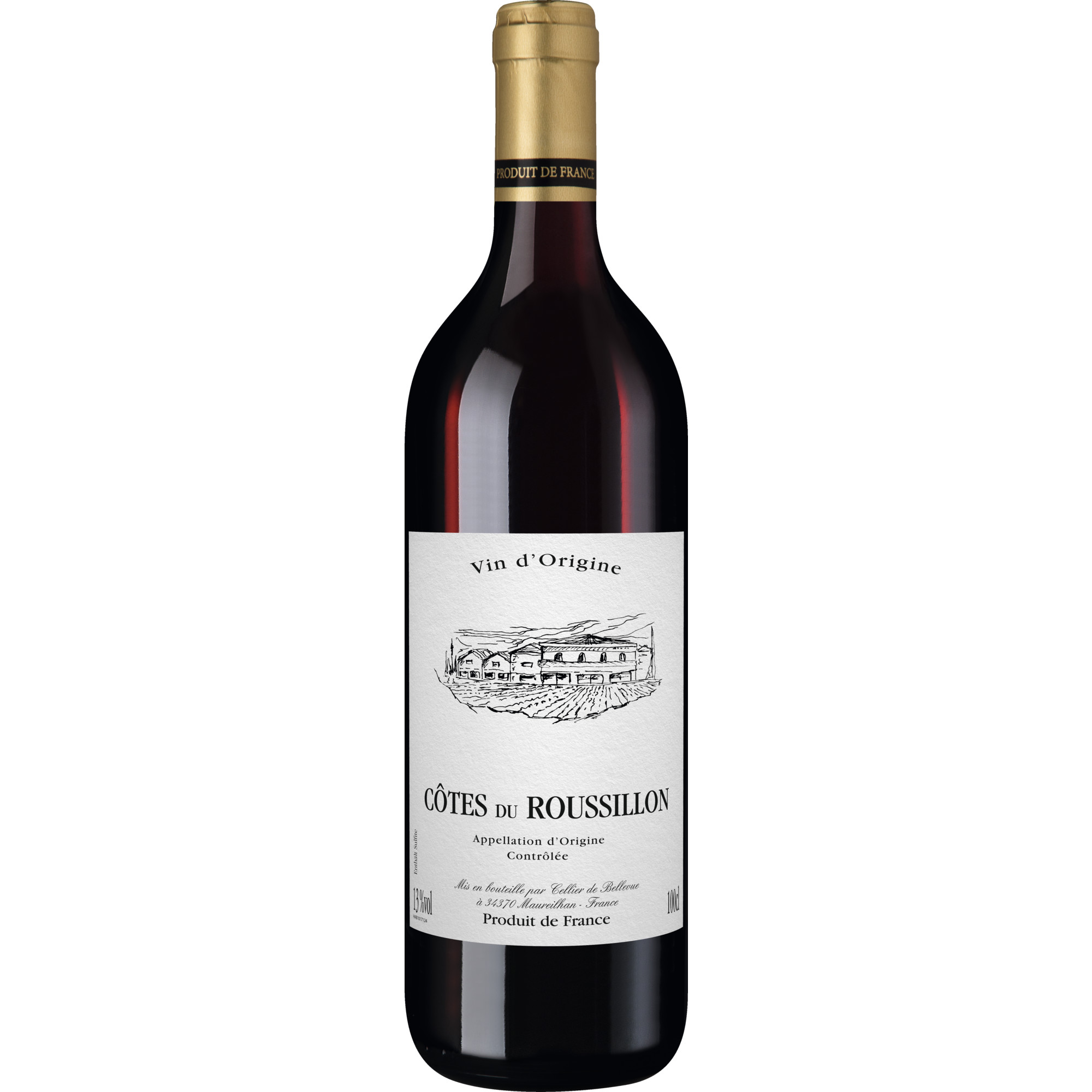 Image of Côtes du Roussillon Rouge, Côtes du Roussillon AOP, 1,0 Liter, Languedoc-Roussillon, 2023, Rotwein