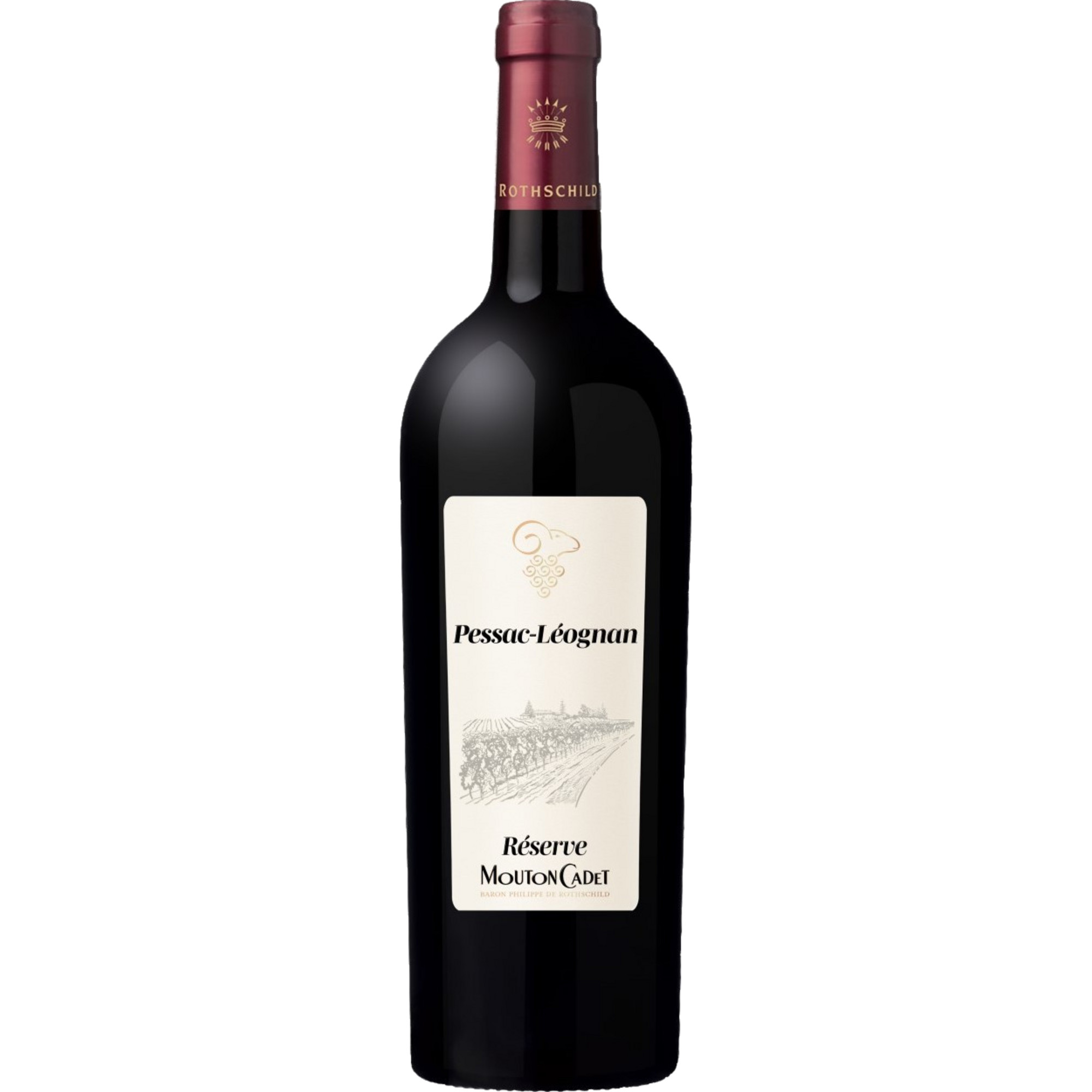 Mouton Cadet Pessac-Léognan Réserve, Pessac-Léognan AOP, Bordeaux, 2018, Rotwein - Rotwein