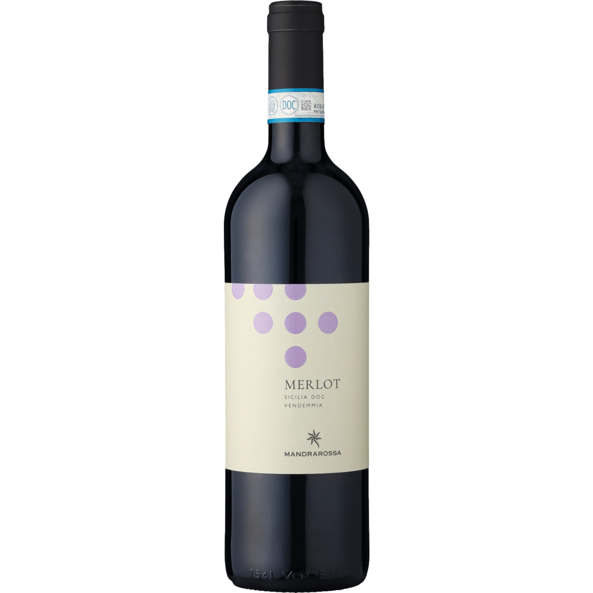 Mandrarossa Rupenera Merlot Bio, Sicilia DOC, Sizilien, 2023, Rotwein