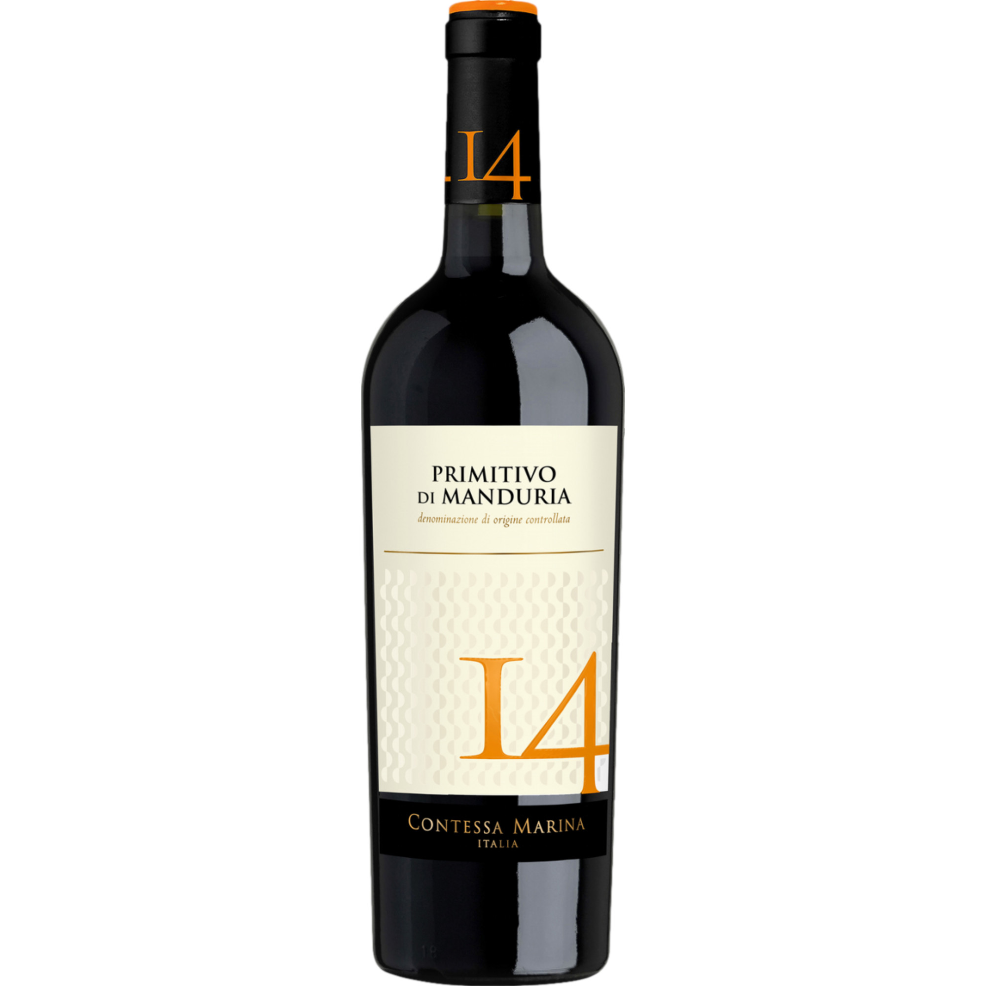 Contessa Marina 14 Primitivo di Manduria, Primitivo di Manduria DOC, Apulien, 2023, Rotwein - Rotwein