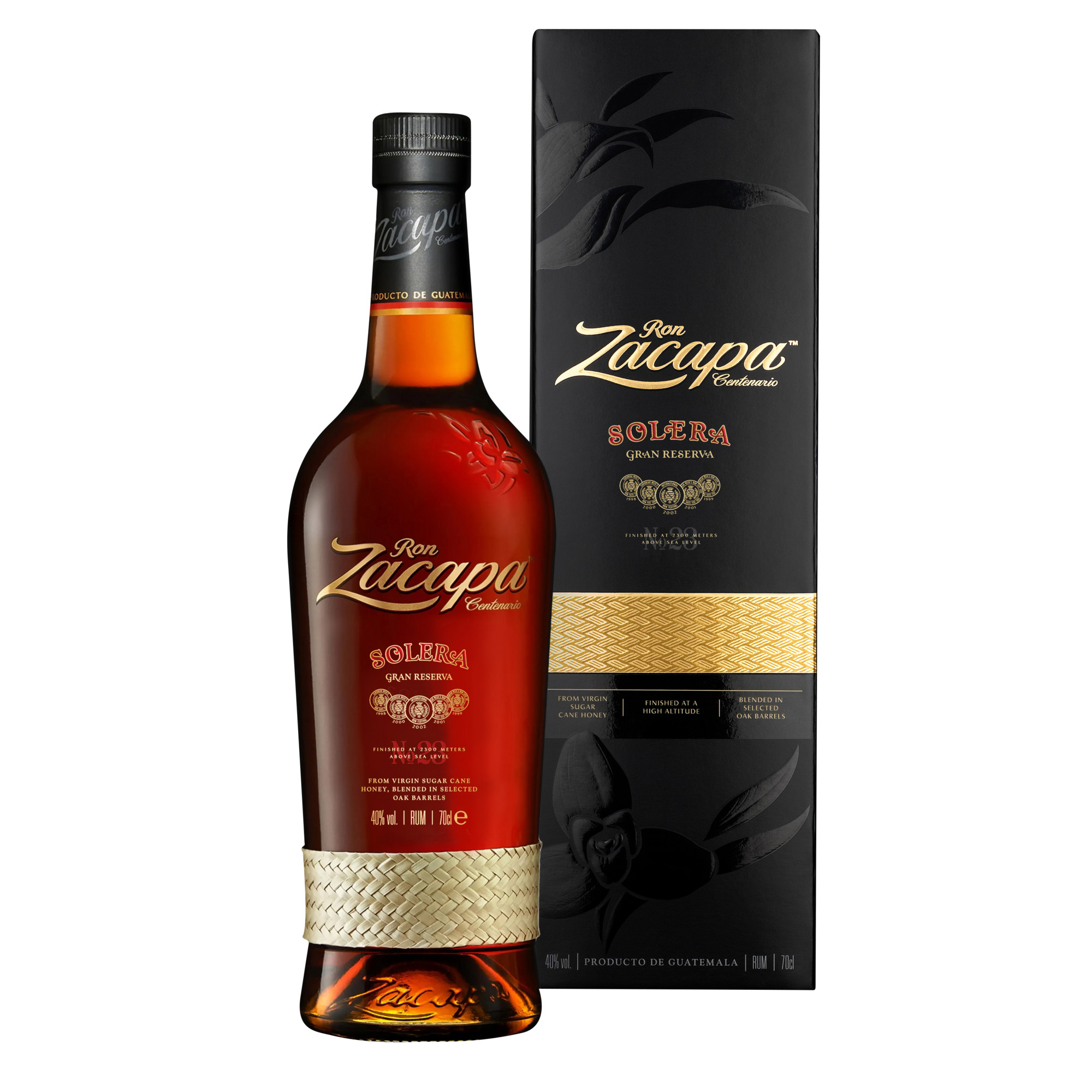 Image of Ron de Guatemala Solera Gran Reserva 23 Ron Zacapa Geschenkbox con Gläser