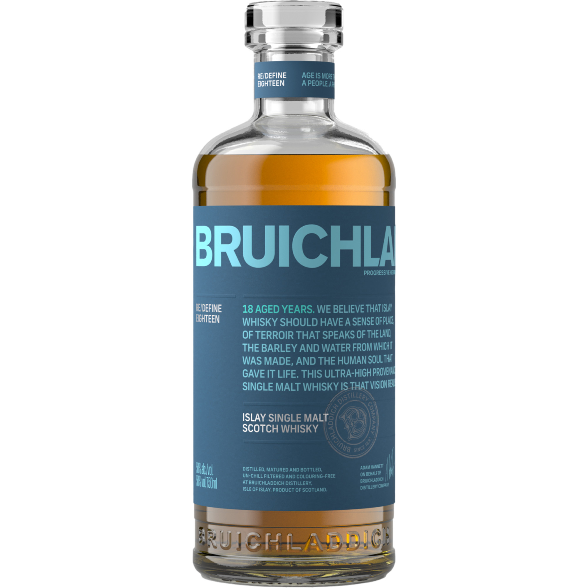 Bruichladdich Eighteen Aged Years Whisky, Scotch Whisky, 0,7 L, 50% Vol., Spirituosen