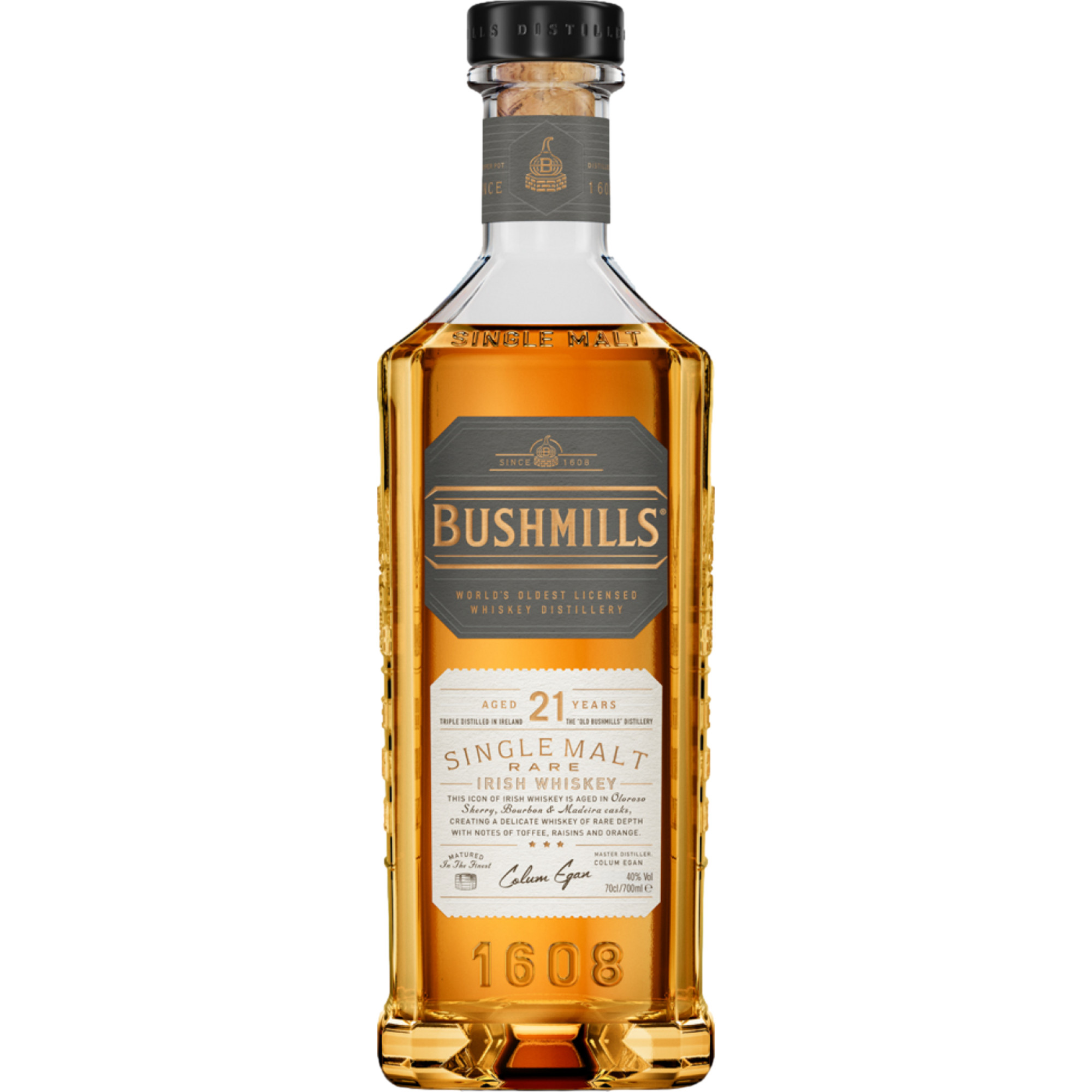 Image of Bushmills 21 Years Old Single Malt Rare Irish Whiskey