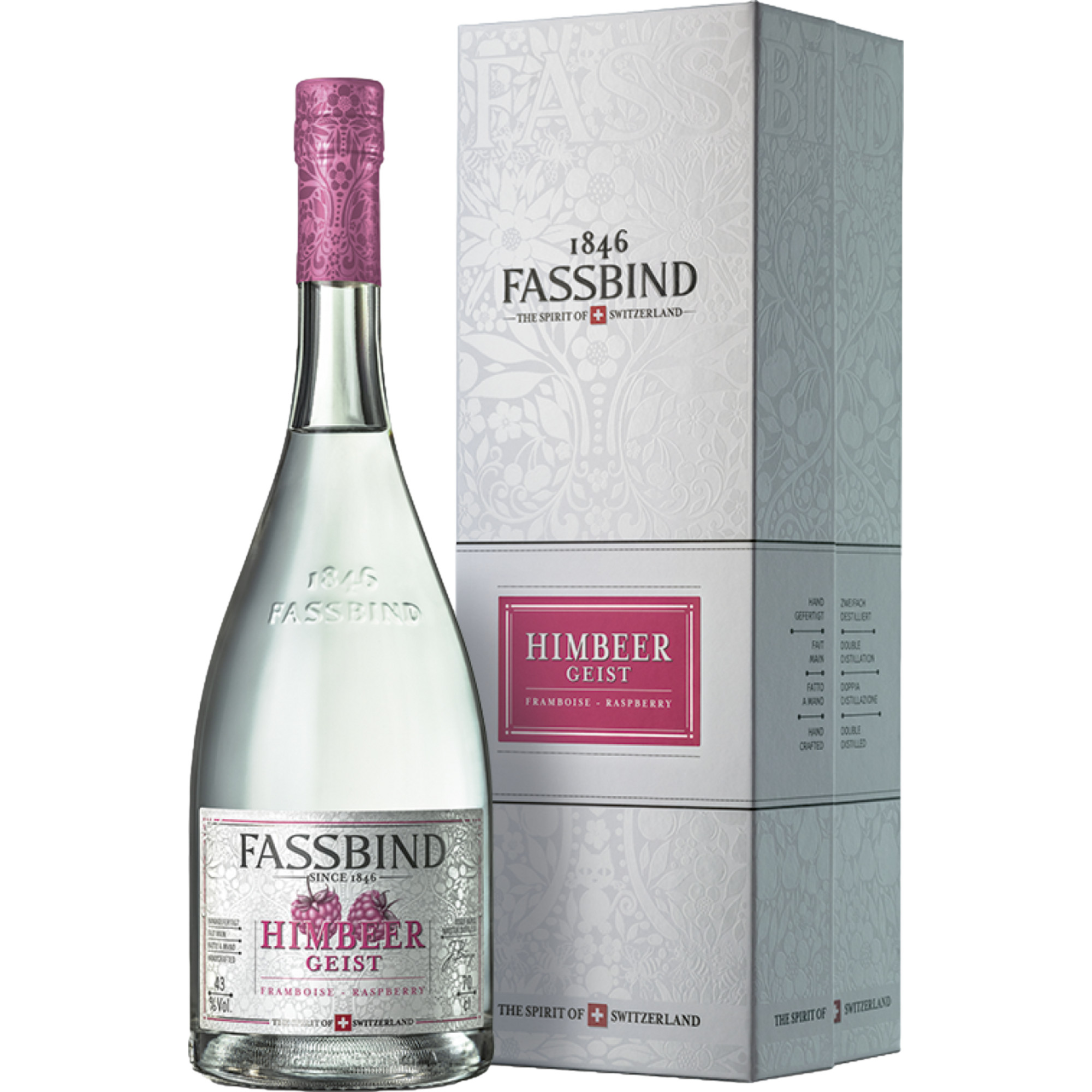 Image of Fassbind Eau de Vie Himbeergeist in Geschenkverpackung