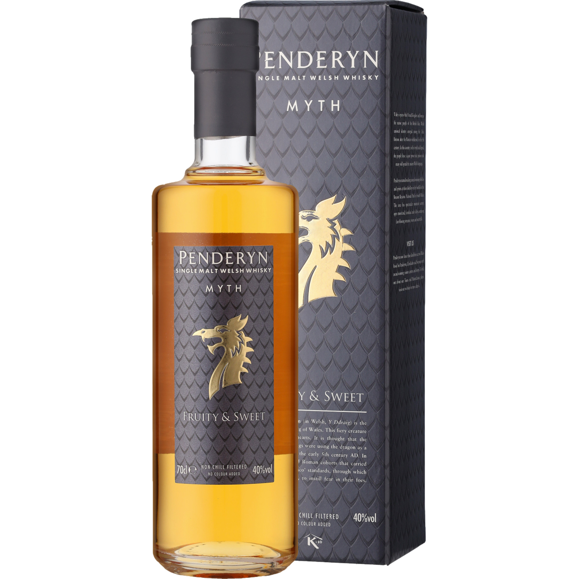 Penderyn Dragon Range Myth Whiskey, Welsh Whiskey, 0,7 L, 46% Vol., in Geschenketui, Spirituosen - Spirituosen