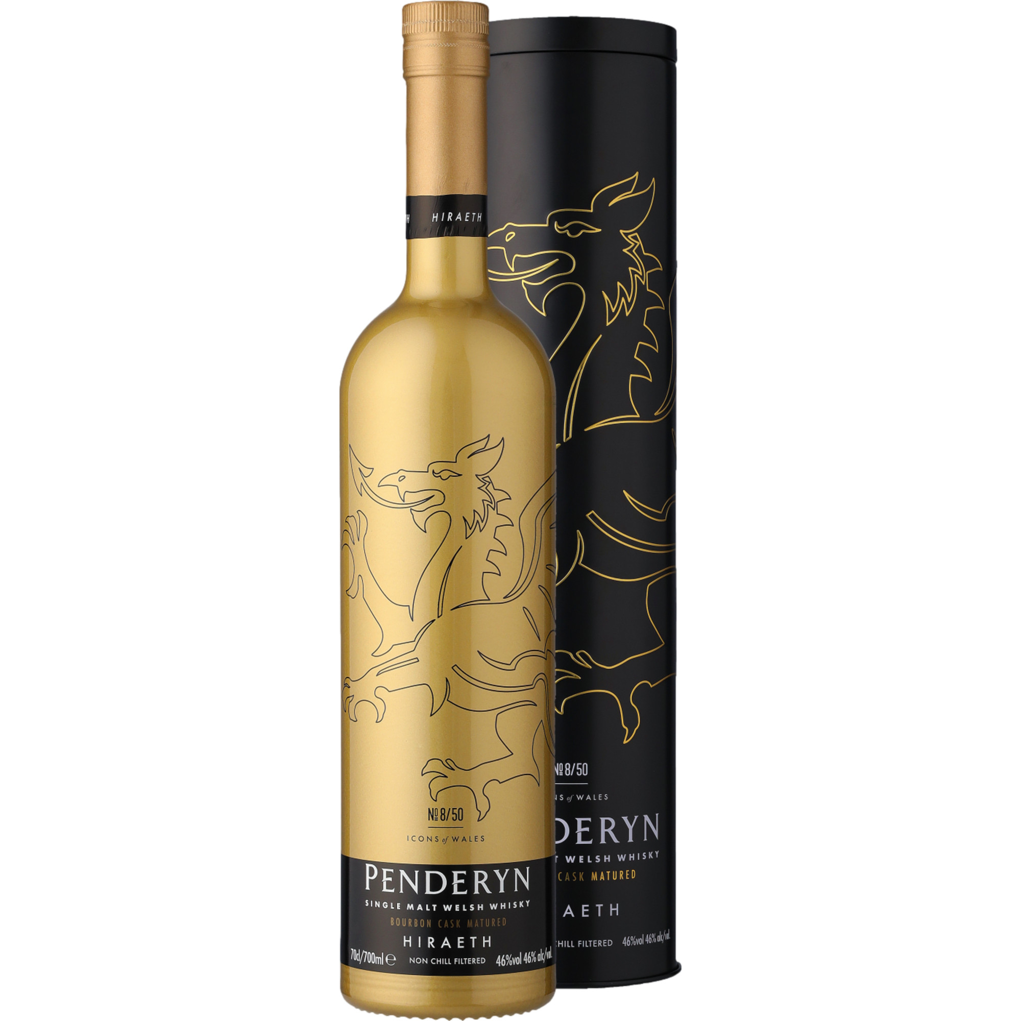Penderyn Icon of Wales Hiraeth Whiskey, Welsh Whiskey, 0,7 L, 46% Vol., in Geschenketui, Spirituosen - Spirituosen