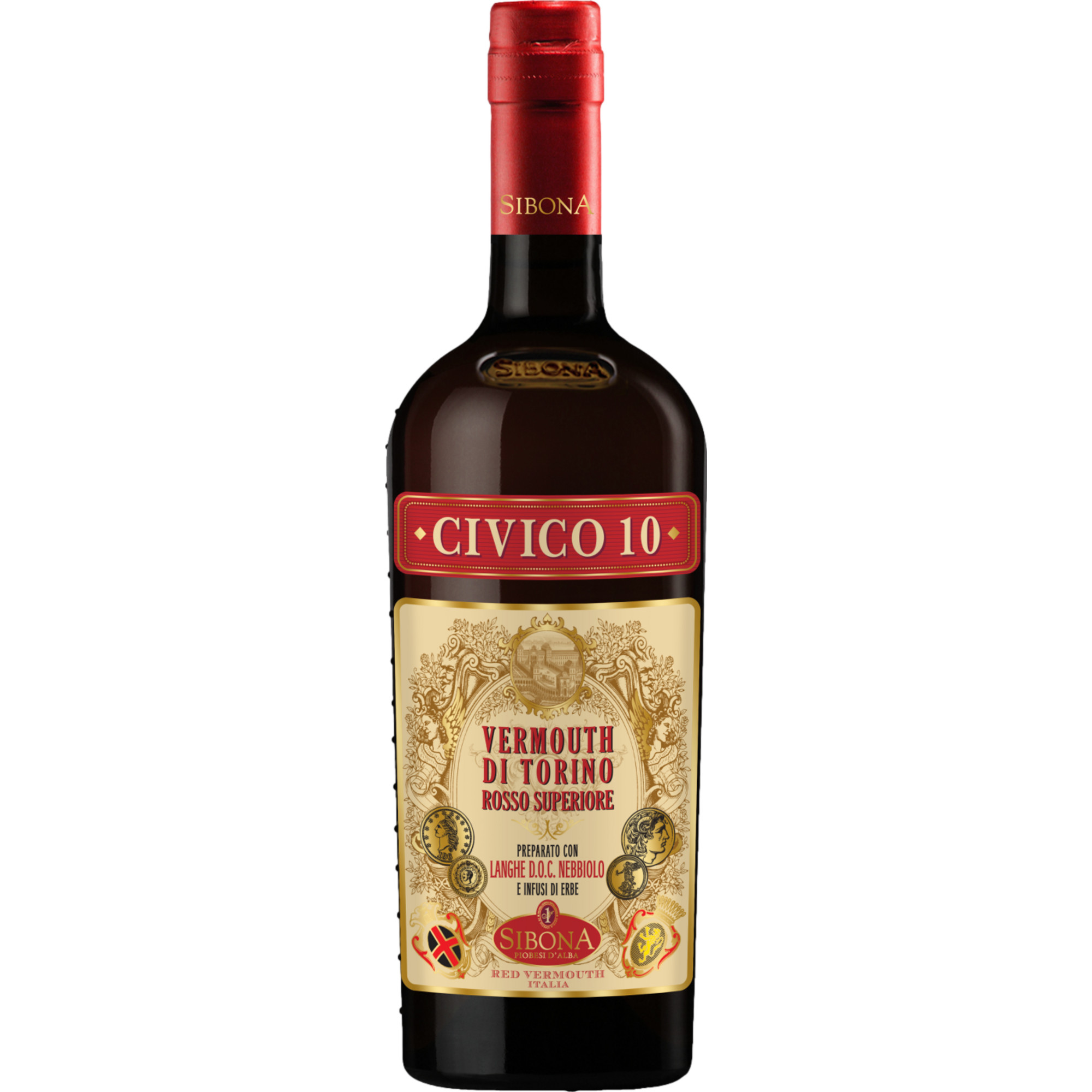 Sibona Civico 10 Vermouth di Torino, Italien, 0,75 L, 18% Vol., Piemont, Spirituosen - Spirituosen