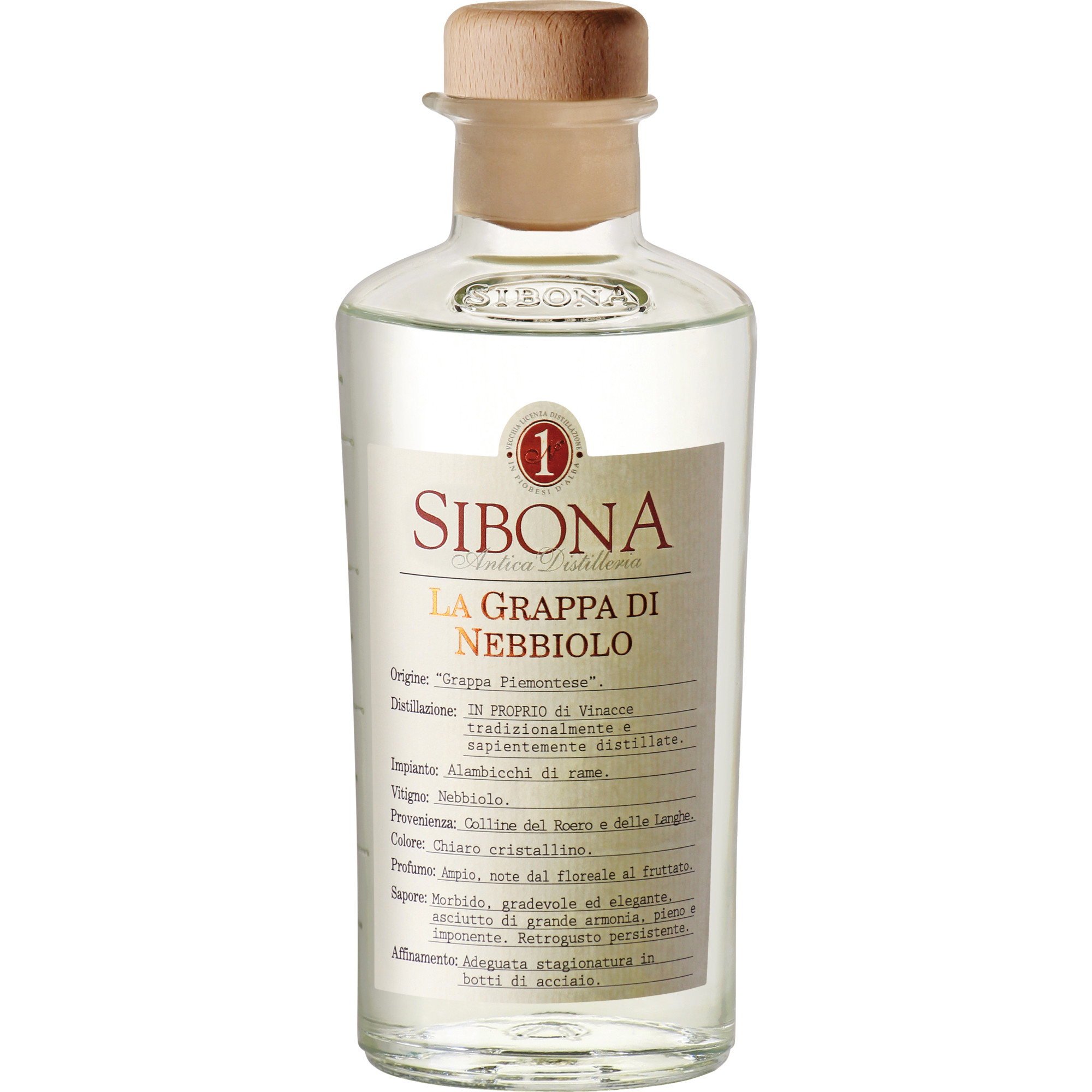 Image of Distillerria Sibona Grappa di Nebbiolo 50cl