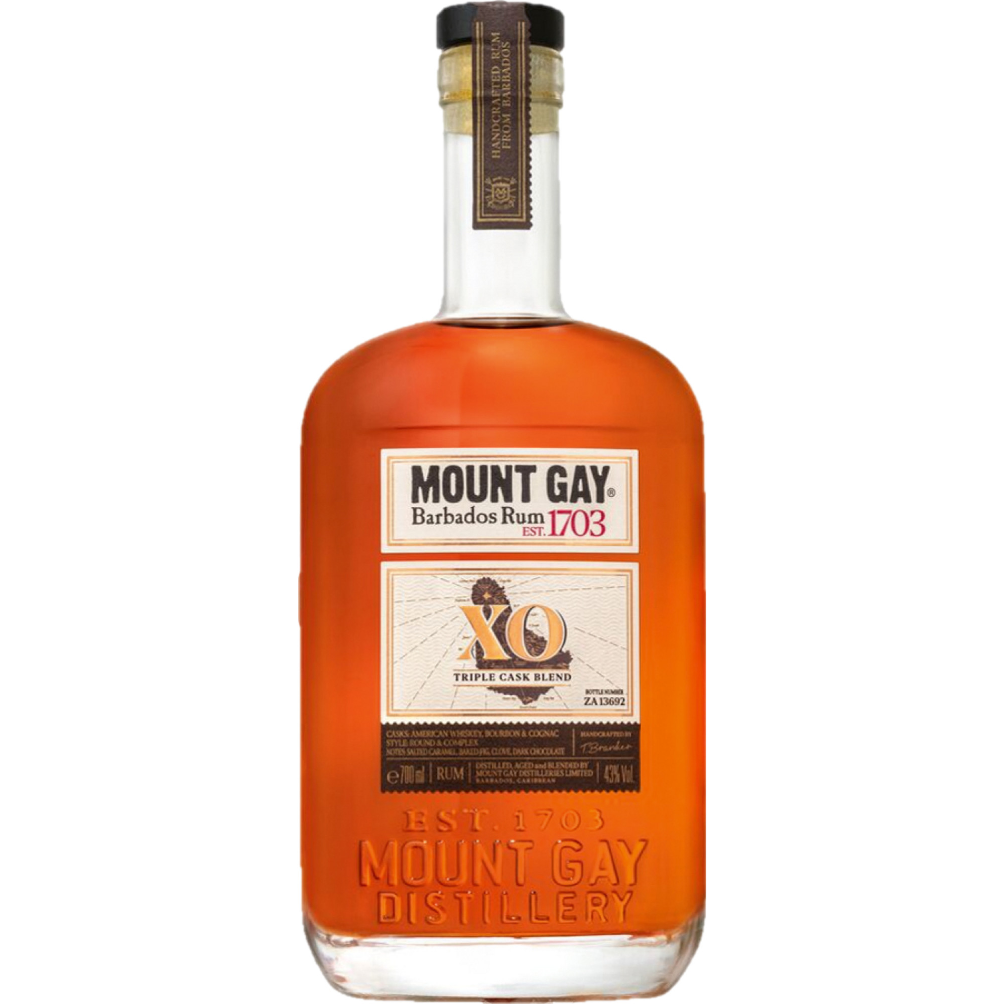 Image of Mount Gay XO Rum, Barbados, 0,7 L, 43% Vol., Spirituosen