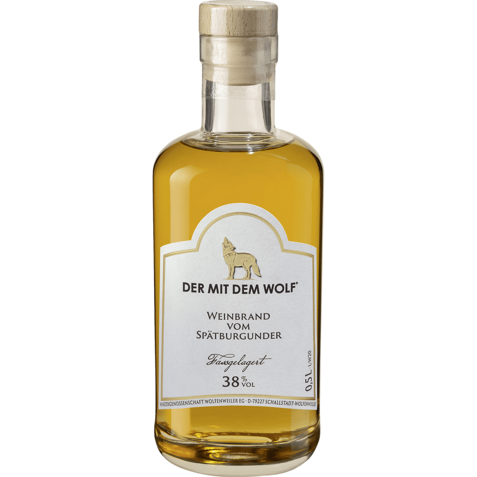 Image of Wolfenweiler Weinbrand vom Spätburgunder, Deutschland, 0,5 L, 38% Vol., Baden, Spirituosen