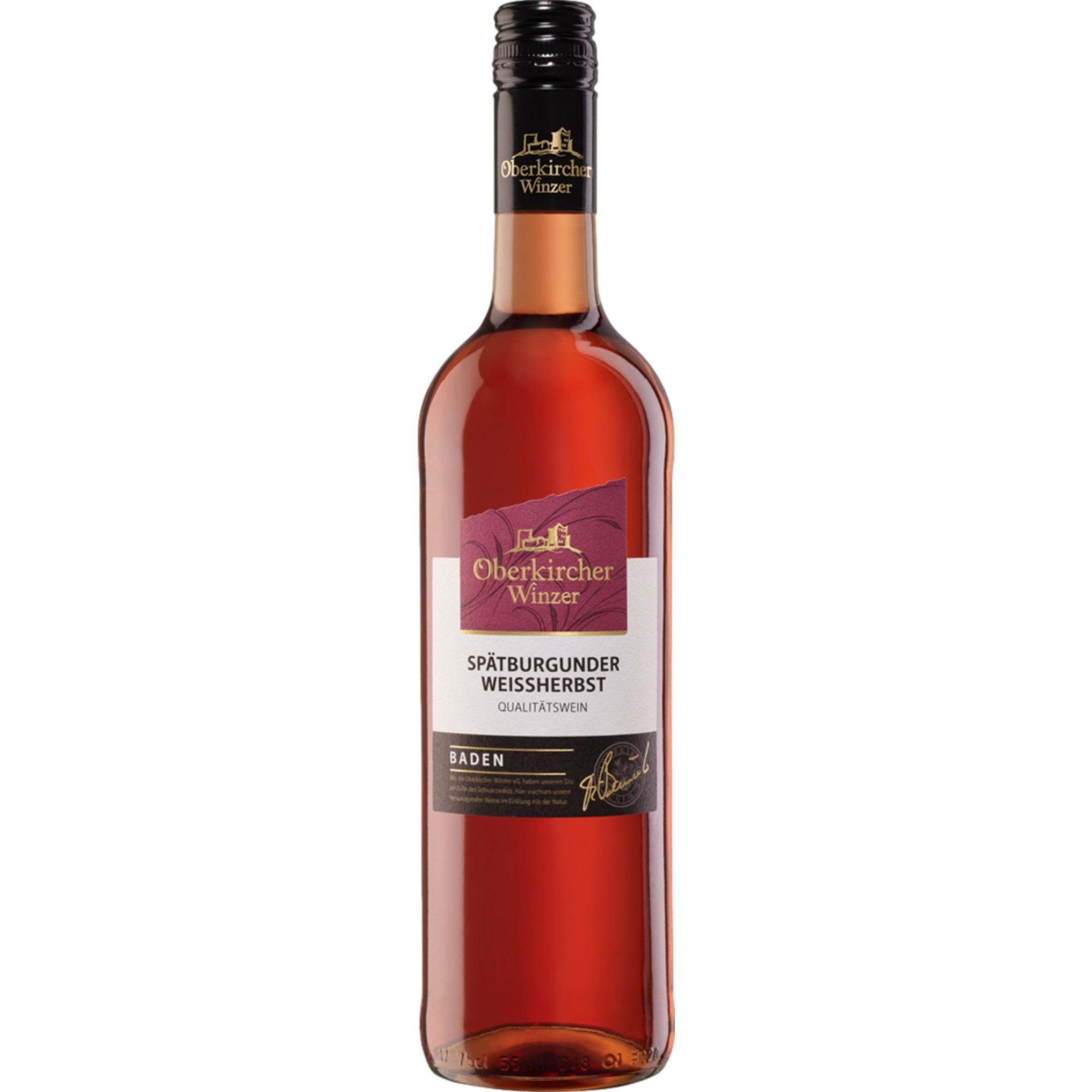 Image of Oberkircher Spätburgunder Weißherbst, Mild, Baden, Baden, 2023, Roséwein