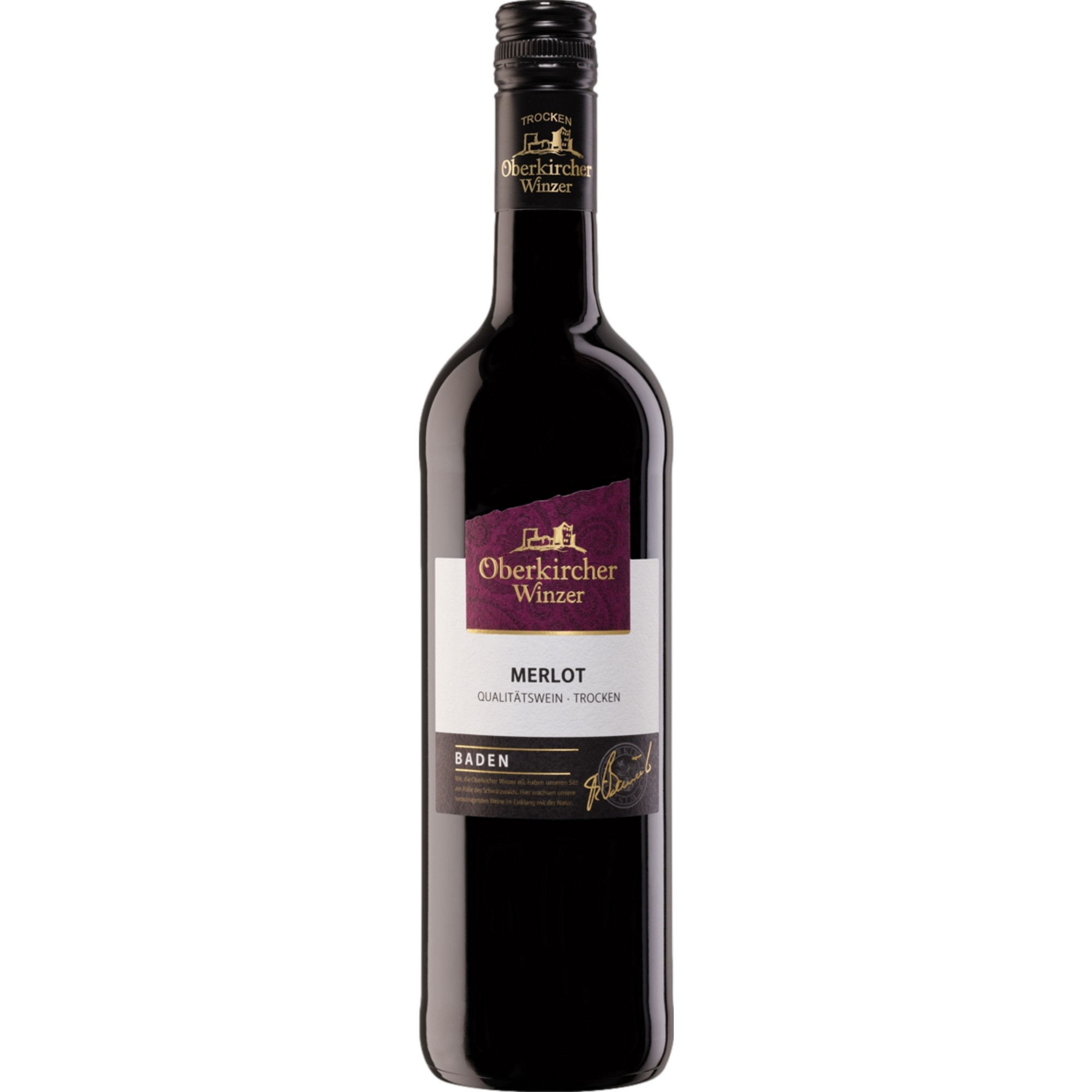 Oberkircher Merlot, Trocken, Baden, Baden, 2022, Rotwein