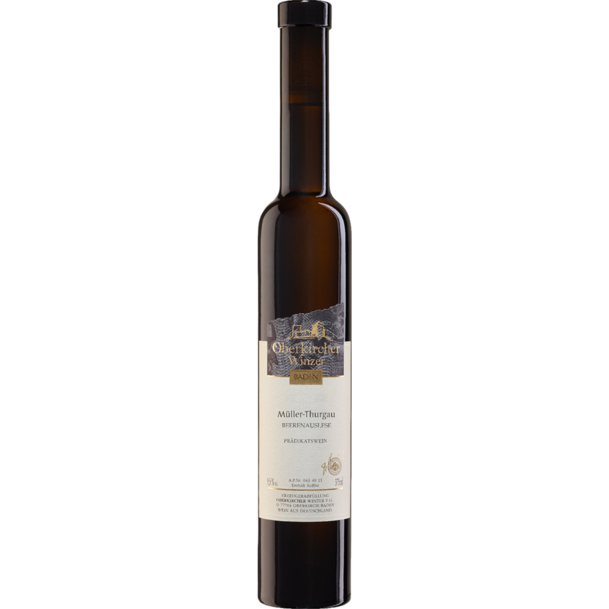 Image of Oberkircher Müller Thurgau Beerenauslese, Edelsüß, Baden, 0,375 L, Baden, 2018, Weißwein