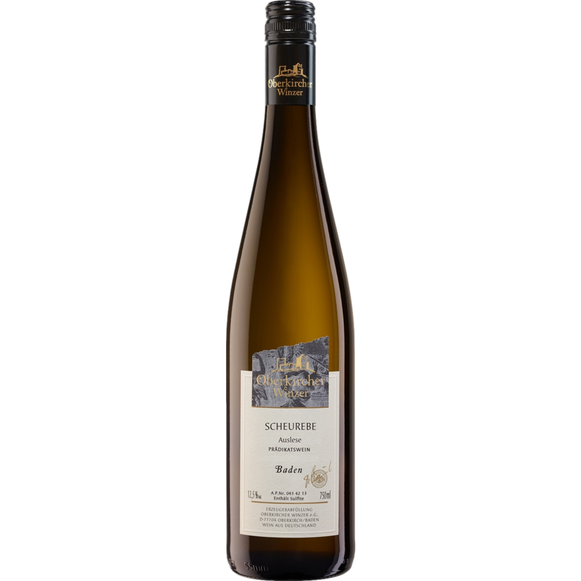 Oberkircher Scheurebe Auslese, Süß, Baden, Baden, 2022, Weißwein