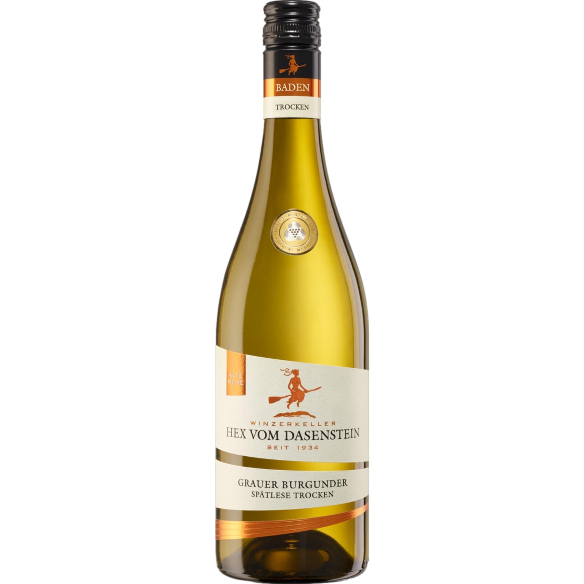 Image of Alte Rebe Grauer Burgunder Spätlese, Trocken, Baden, Baden, 2023, Weißwein