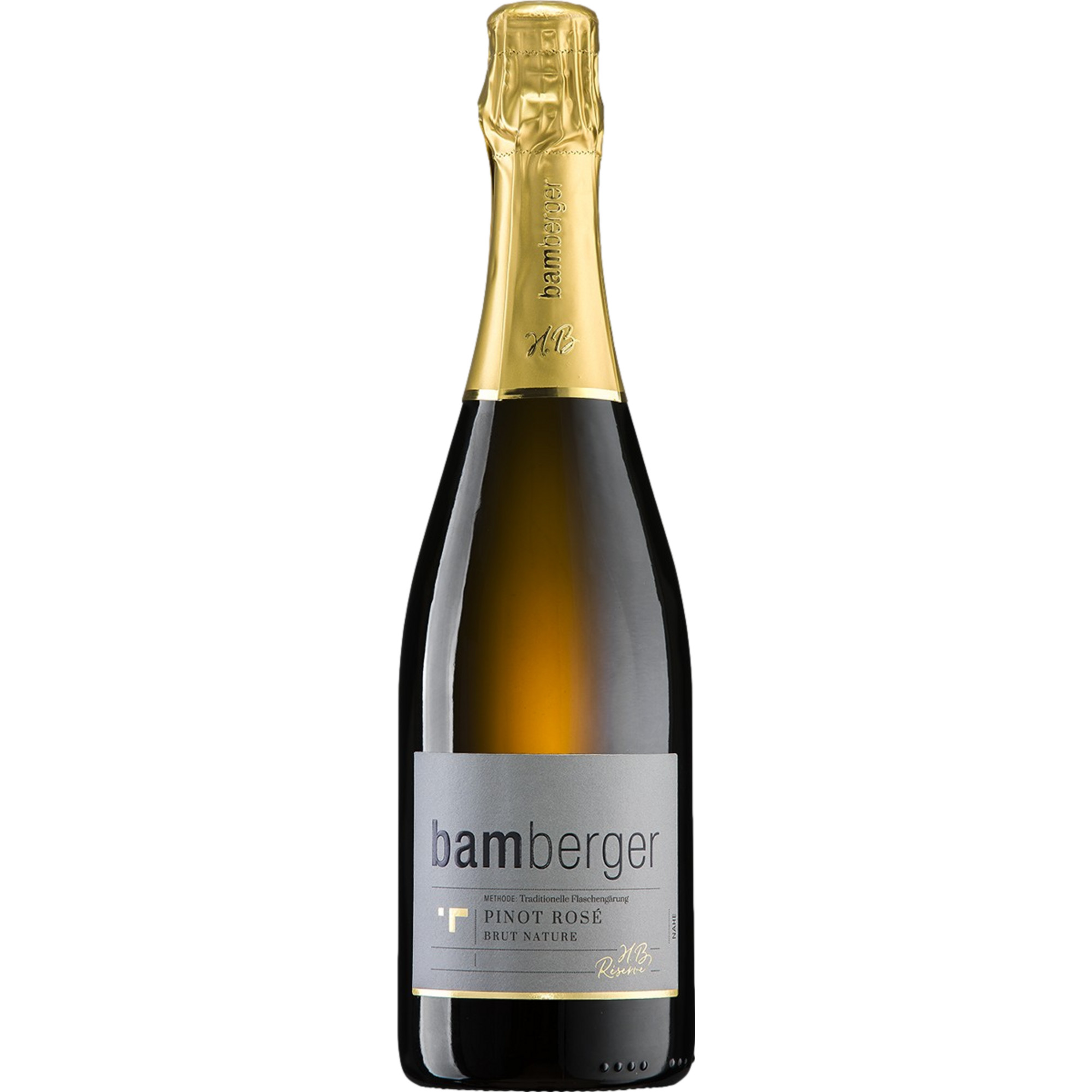 Image of Bamberger Pinot Rosé Sekt, Brut Nature, Nahe, Nahe, 2018, Schaumwein