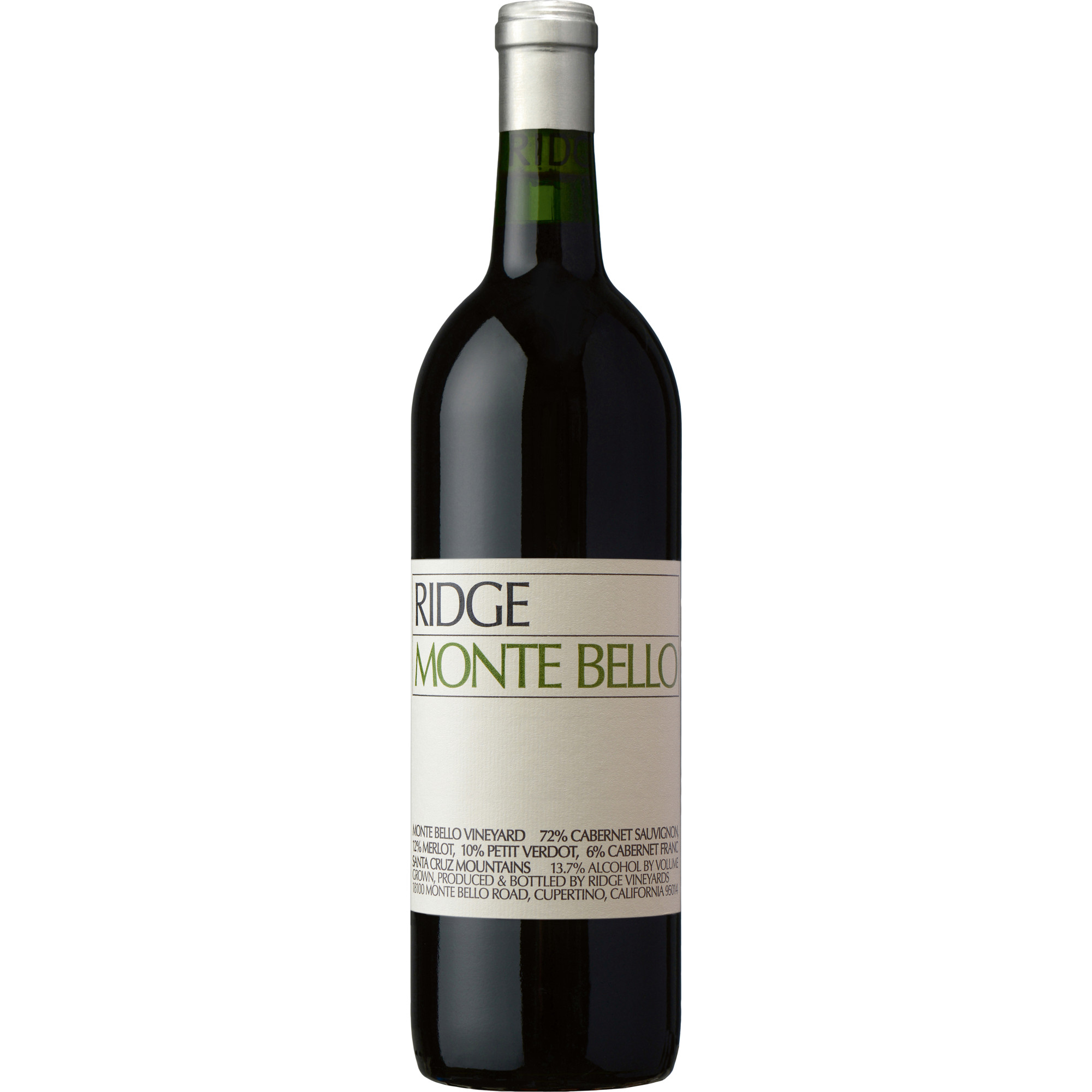 Image of Ridge Wines Monte Bello, Santa Cruz County, Kalifornien, 2011, Rotwein