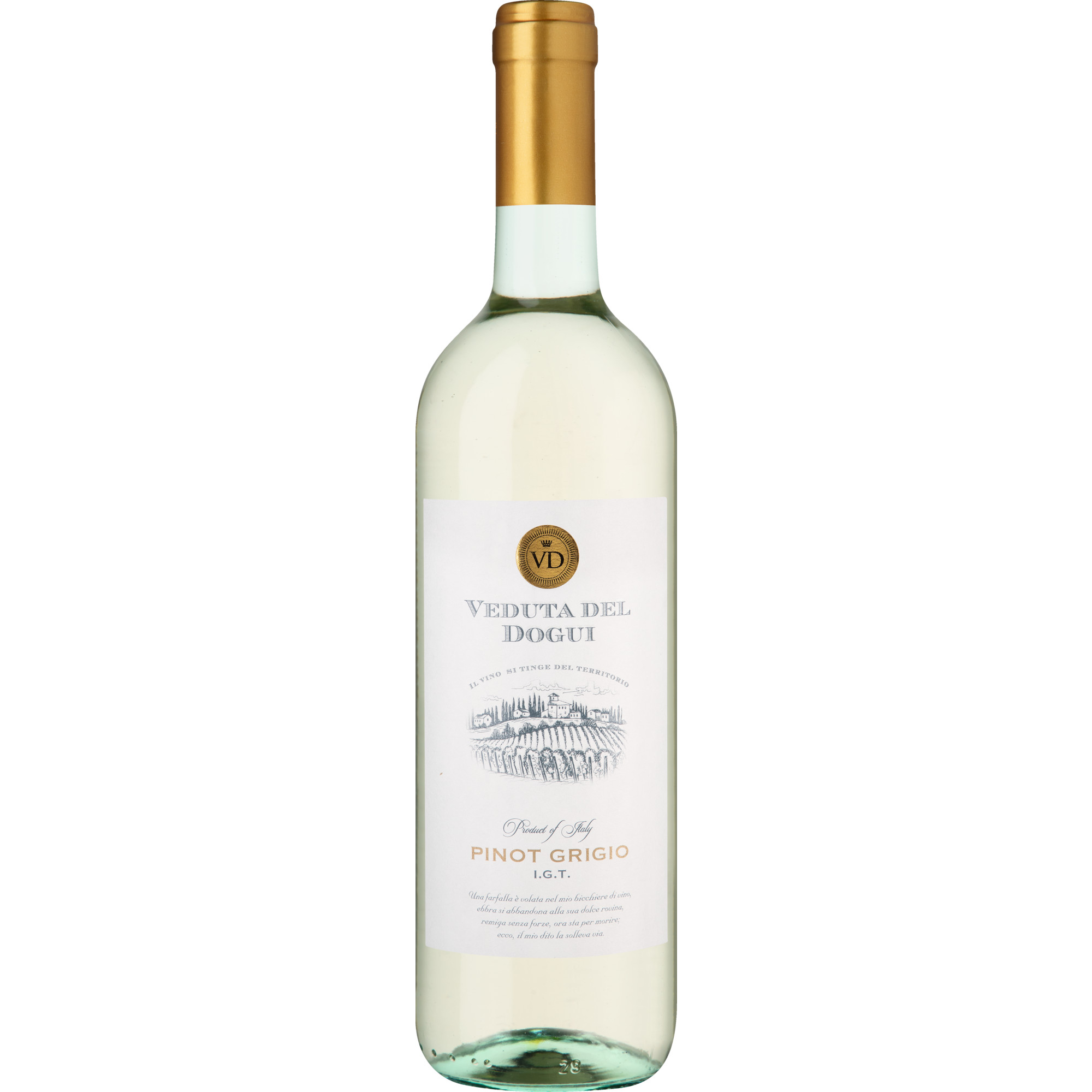 Veduta del Dogui Pinot Grigio, Puglia IGP, Apulien, 2024, Weißwein